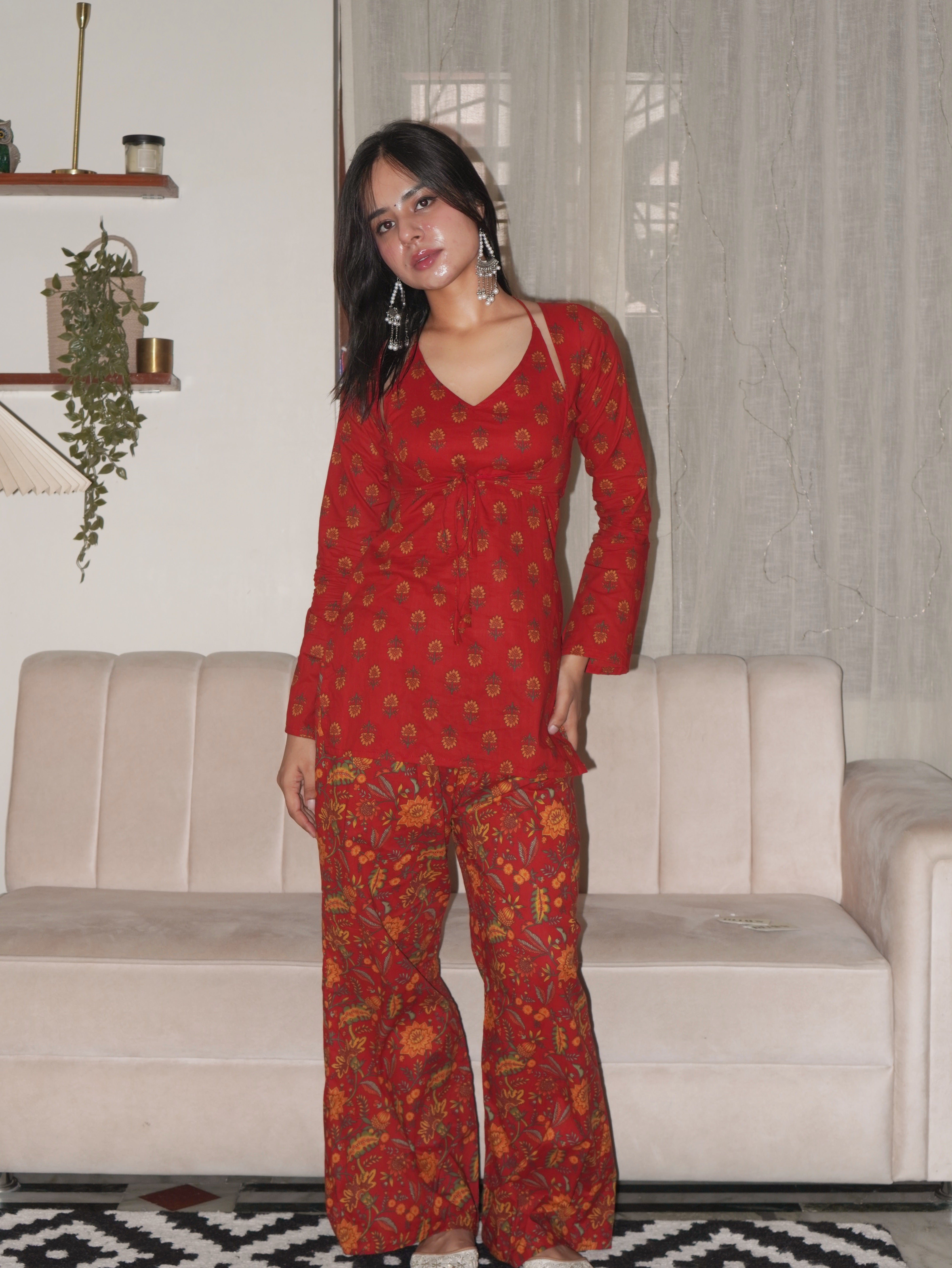 Aarna attached jacket set