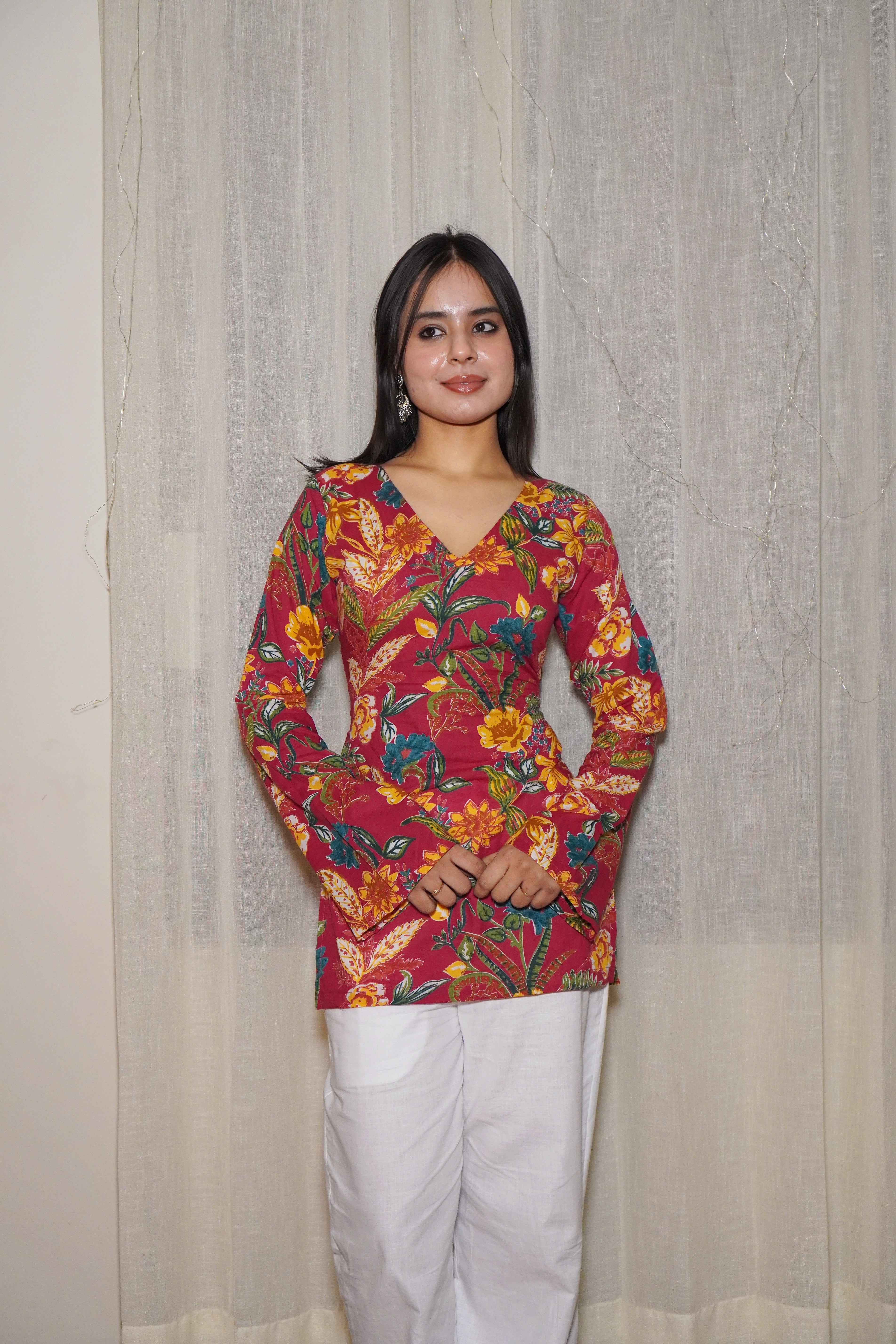 ALAYA BELL SLEEVE CORSET KURTI