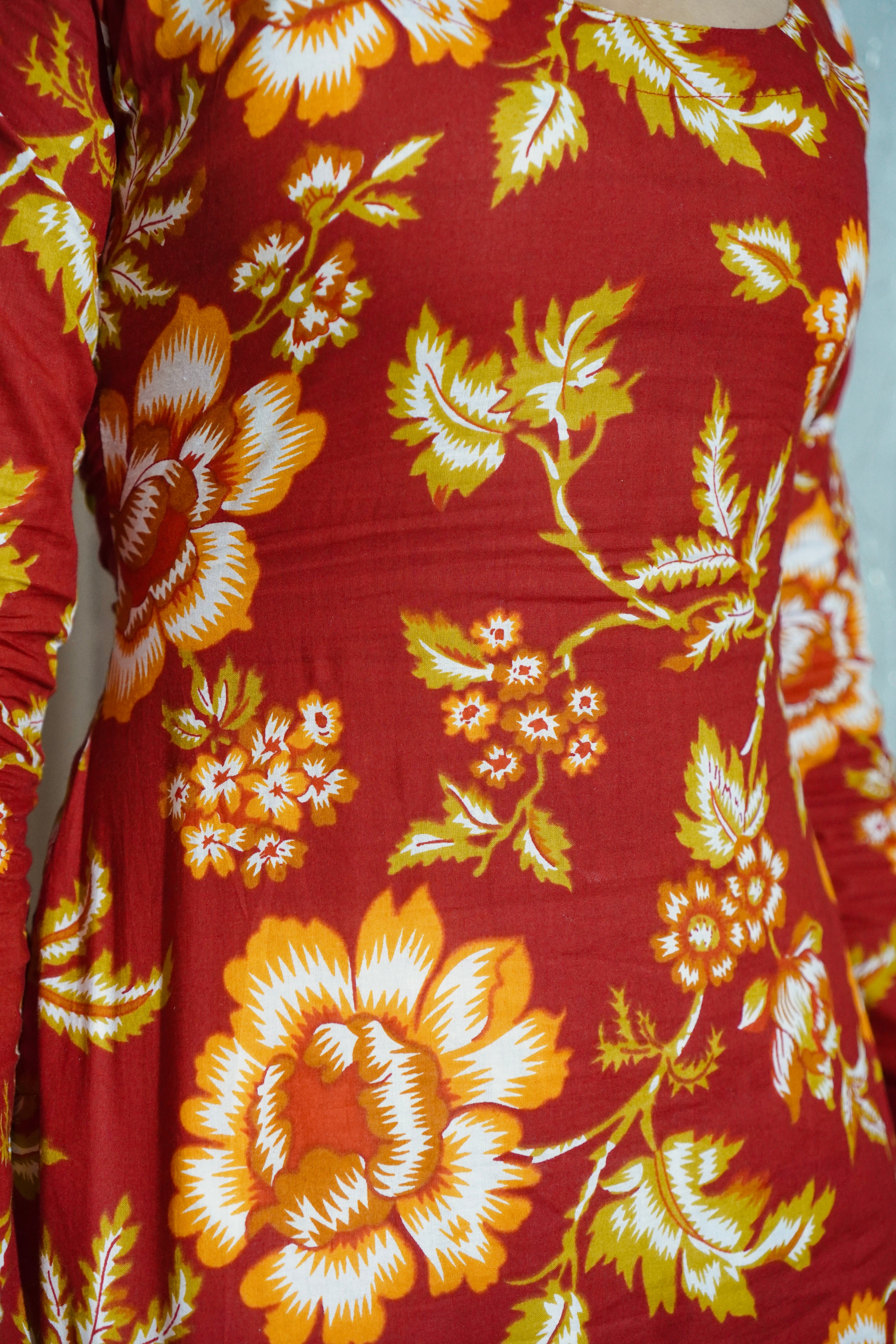 SARA FULL SLEEVED CORSET KURTI