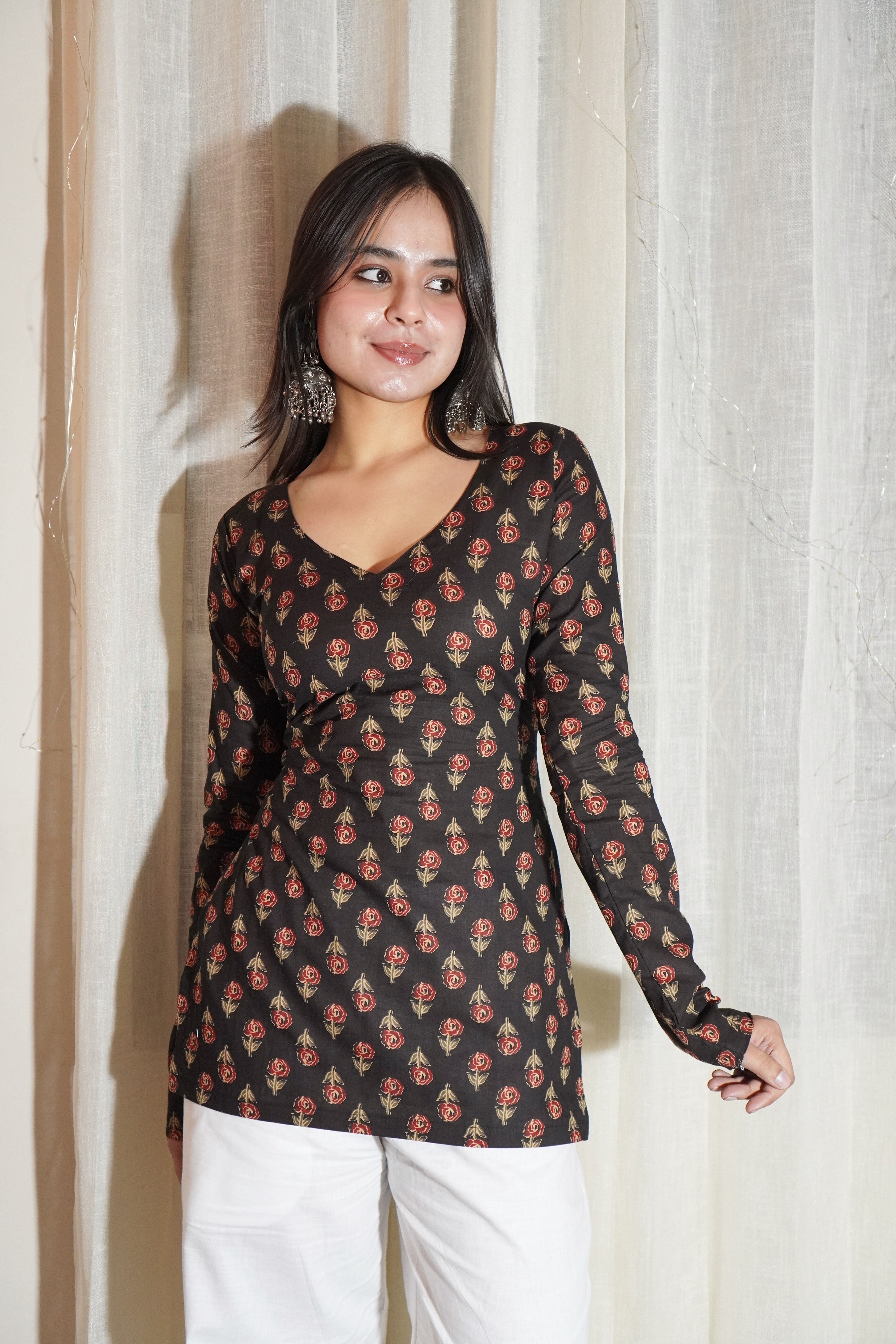 NANDNI FULL SLEEVE CORSET KURTI