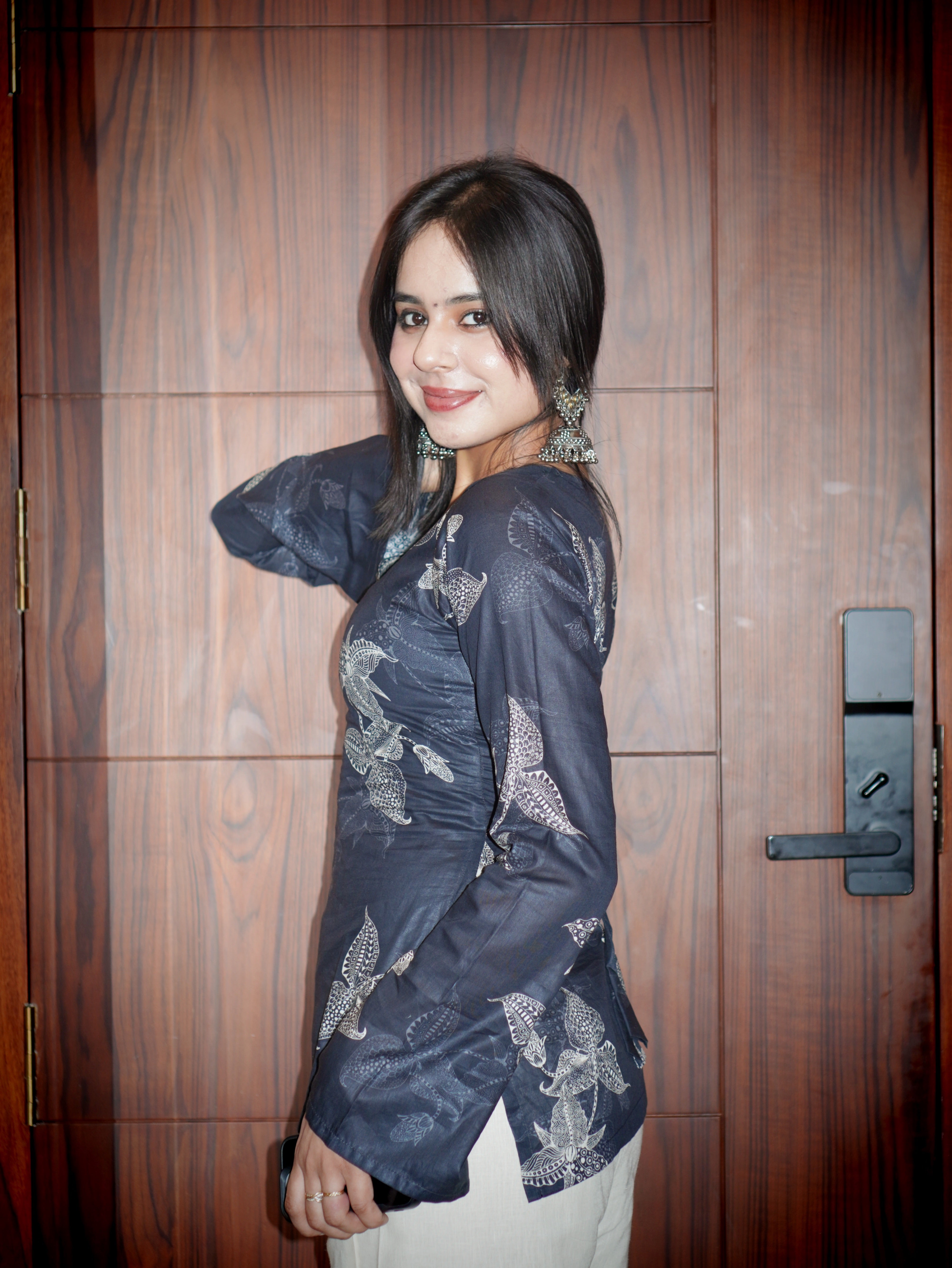 Aisha Bell Sleeve Corset Kurti