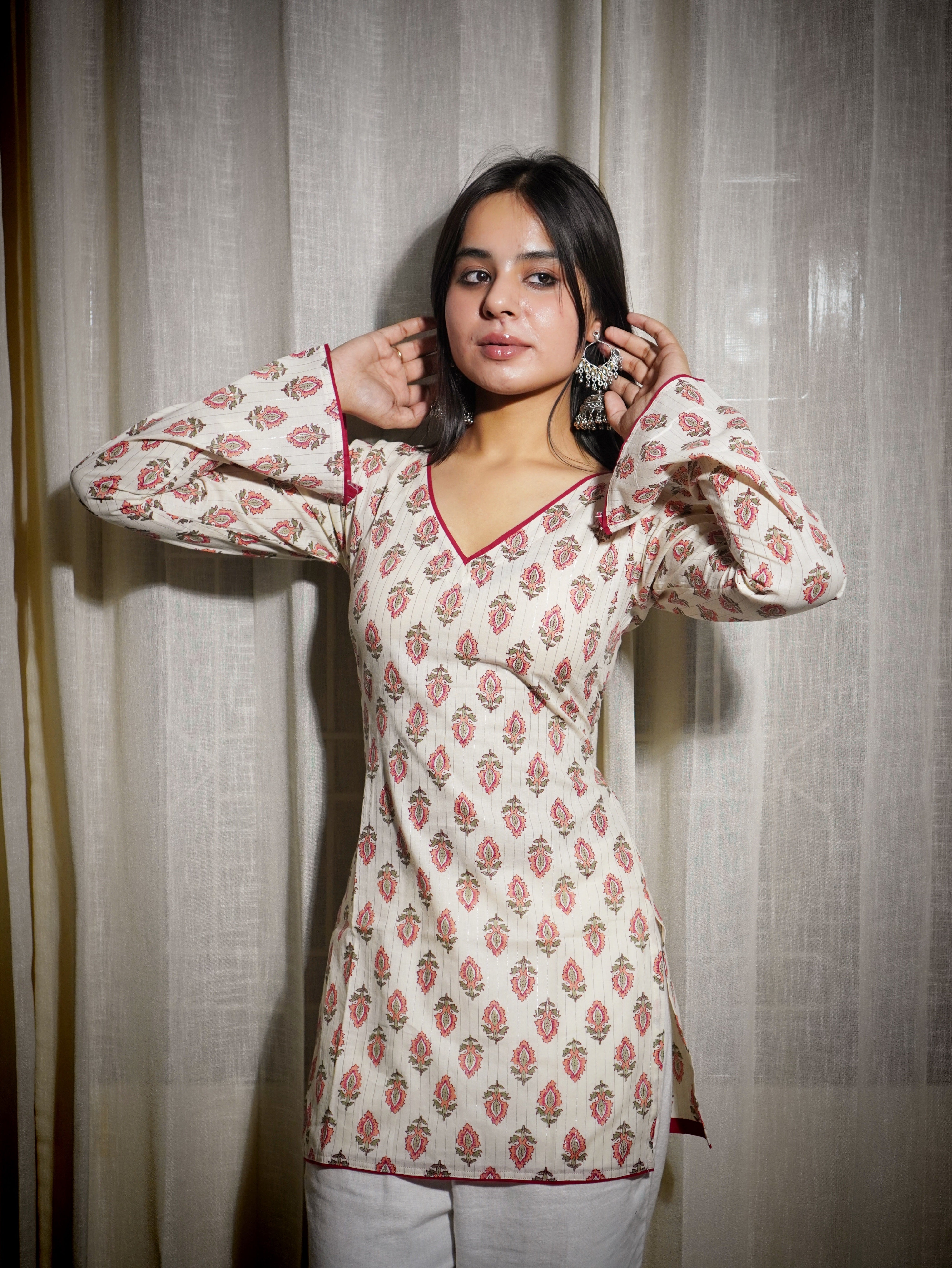 REYA BELL SLEEVED CORSET BACK KURTI