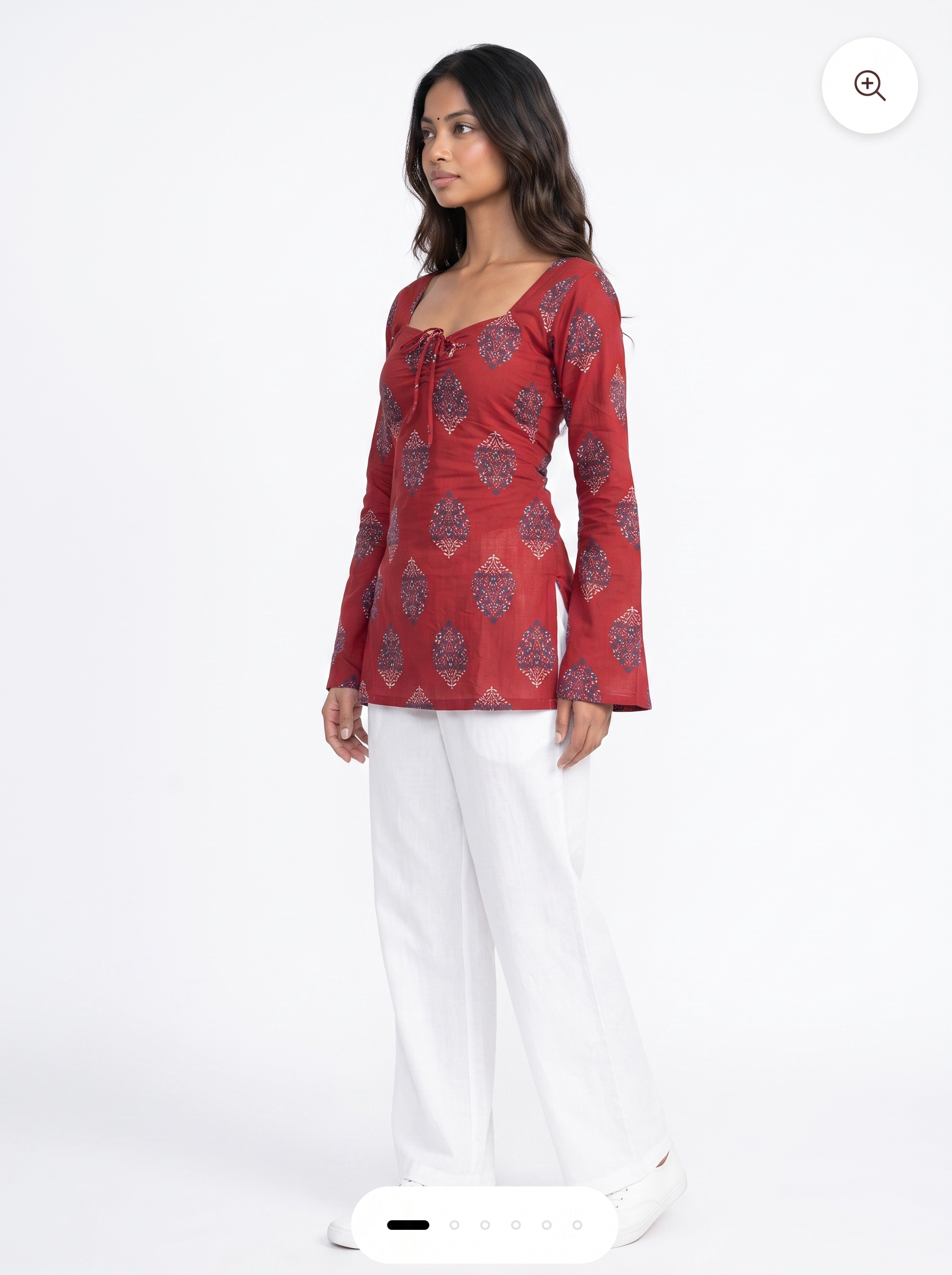 Rehmat Bell Sleeved Corset Back Kurti