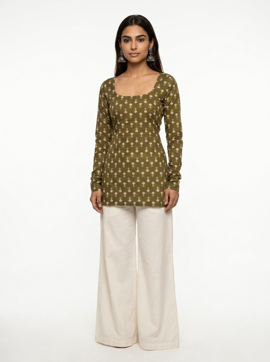 SAANU FULL SLEEVE CORSET KURTI
