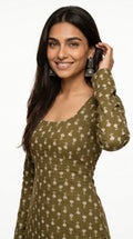 SAANU FULL SLEEVE CORSET KURTI