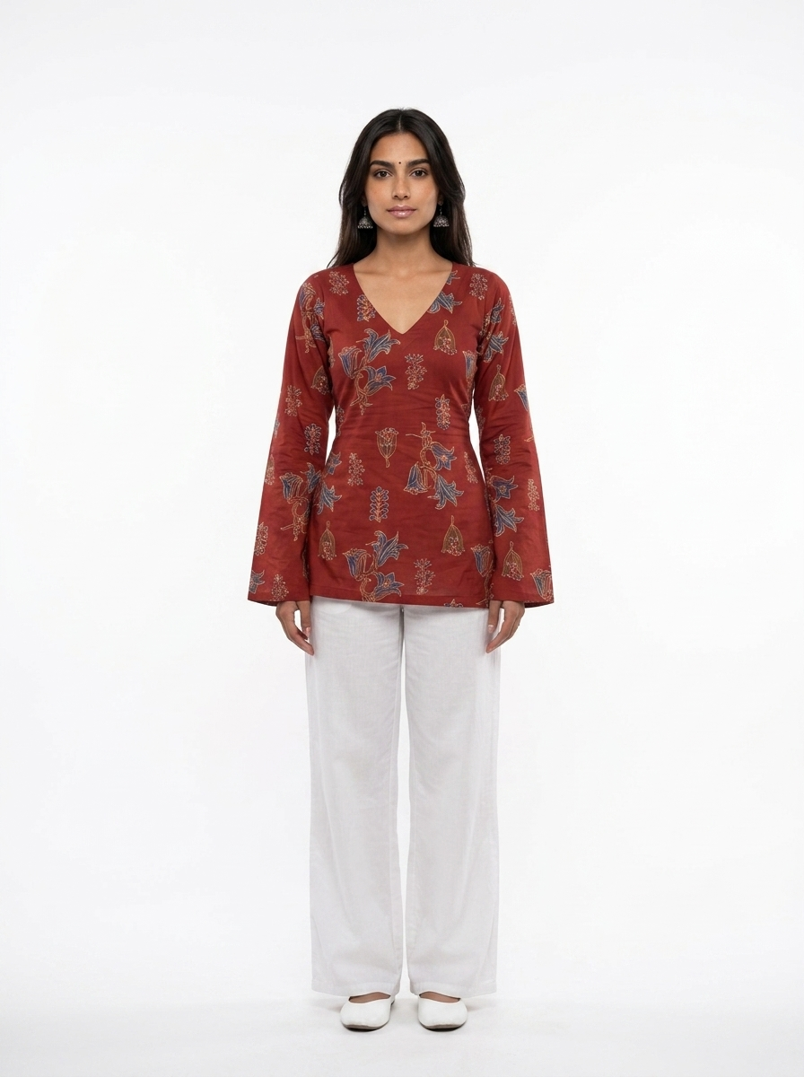 Sasha Bell Sleeve Corset Kurti