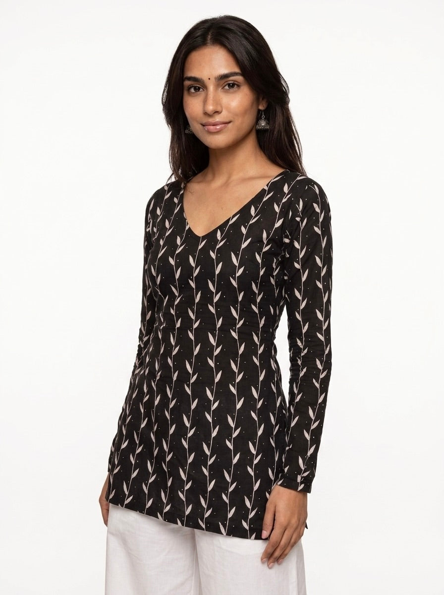 Jhumka Full Sleeve Corset Kurti