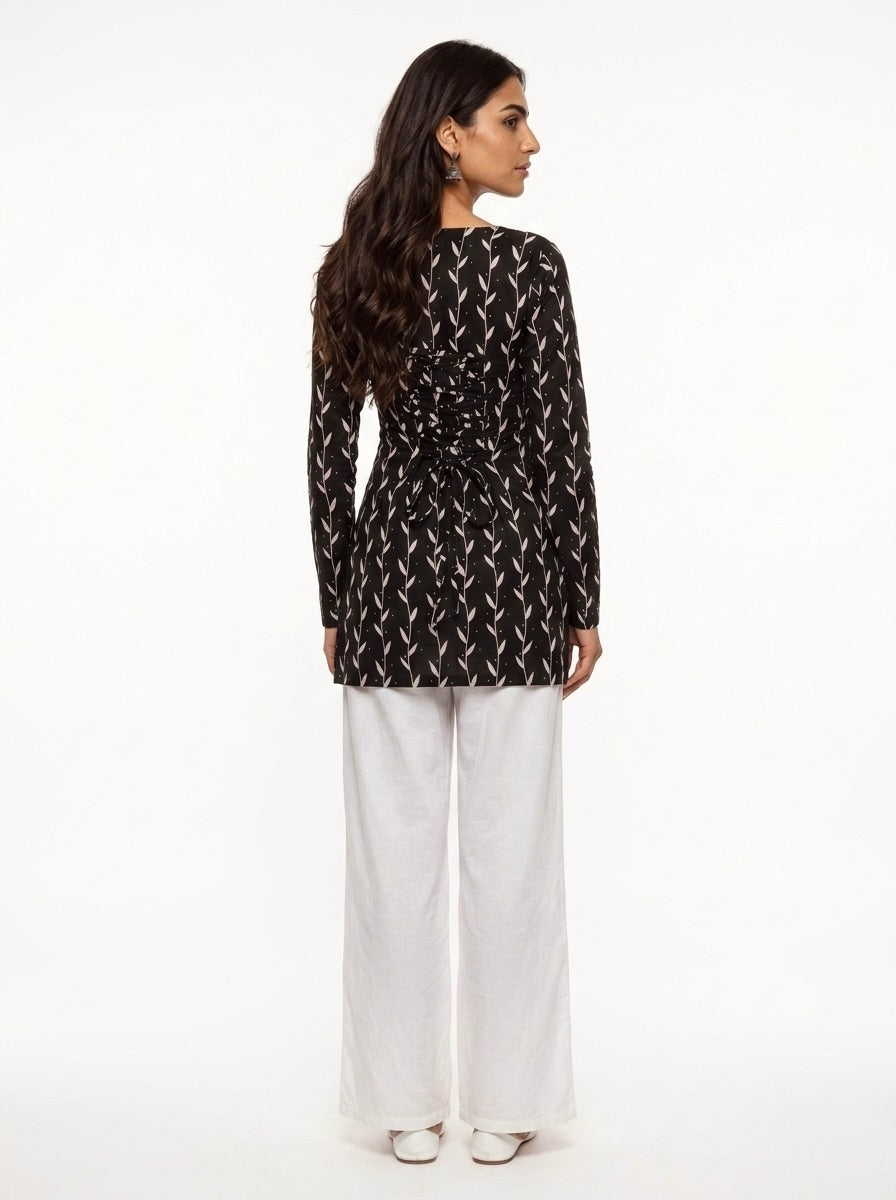 Jhumka Full Sleeve Corset Kurti