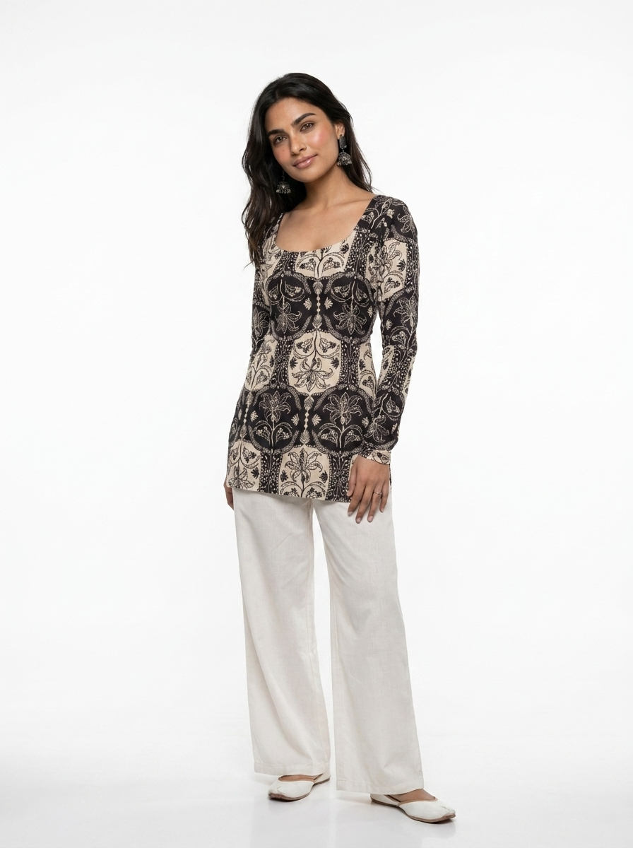 Kaya Full Sleeved Corset Kurti