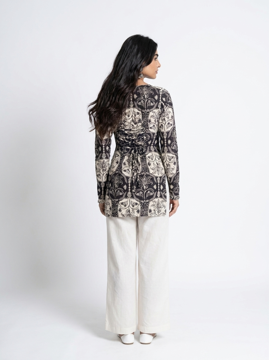Kaya Full Sleeved Corset Kurti