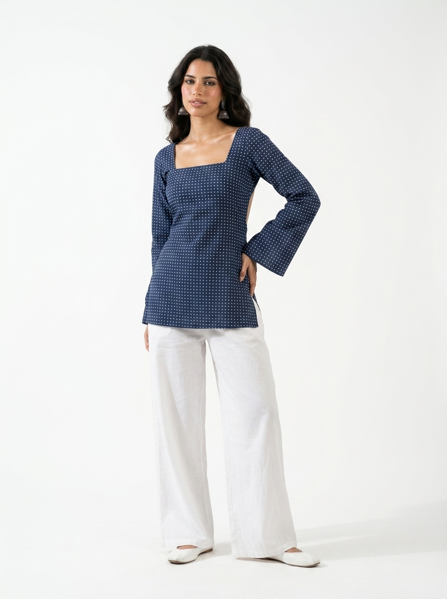 Bindu Deep Back Kurti