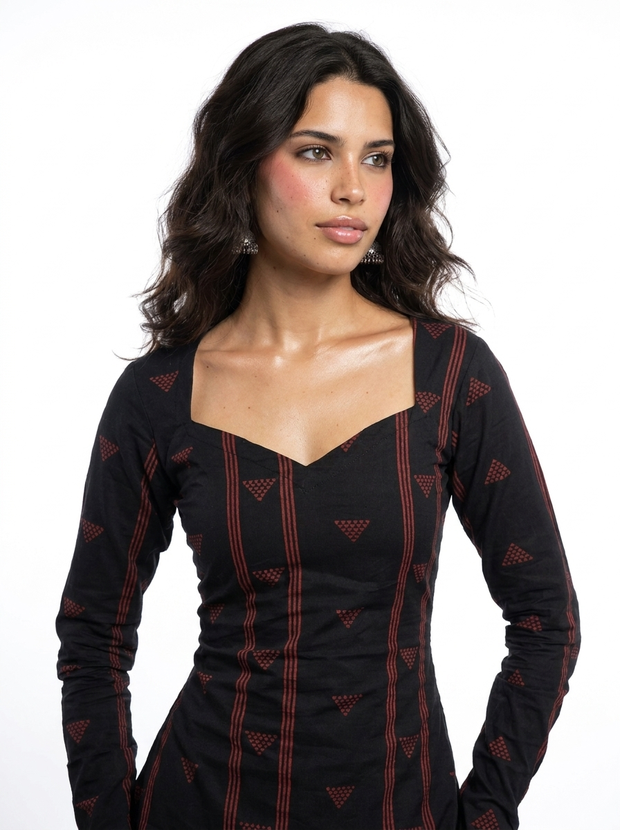 Kaish Corset Back Full Sleeved Kurti