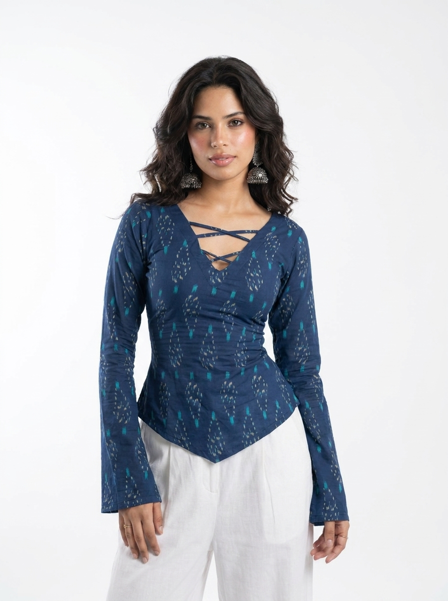 MAHIRA CRISS CROSS CORSET TOP