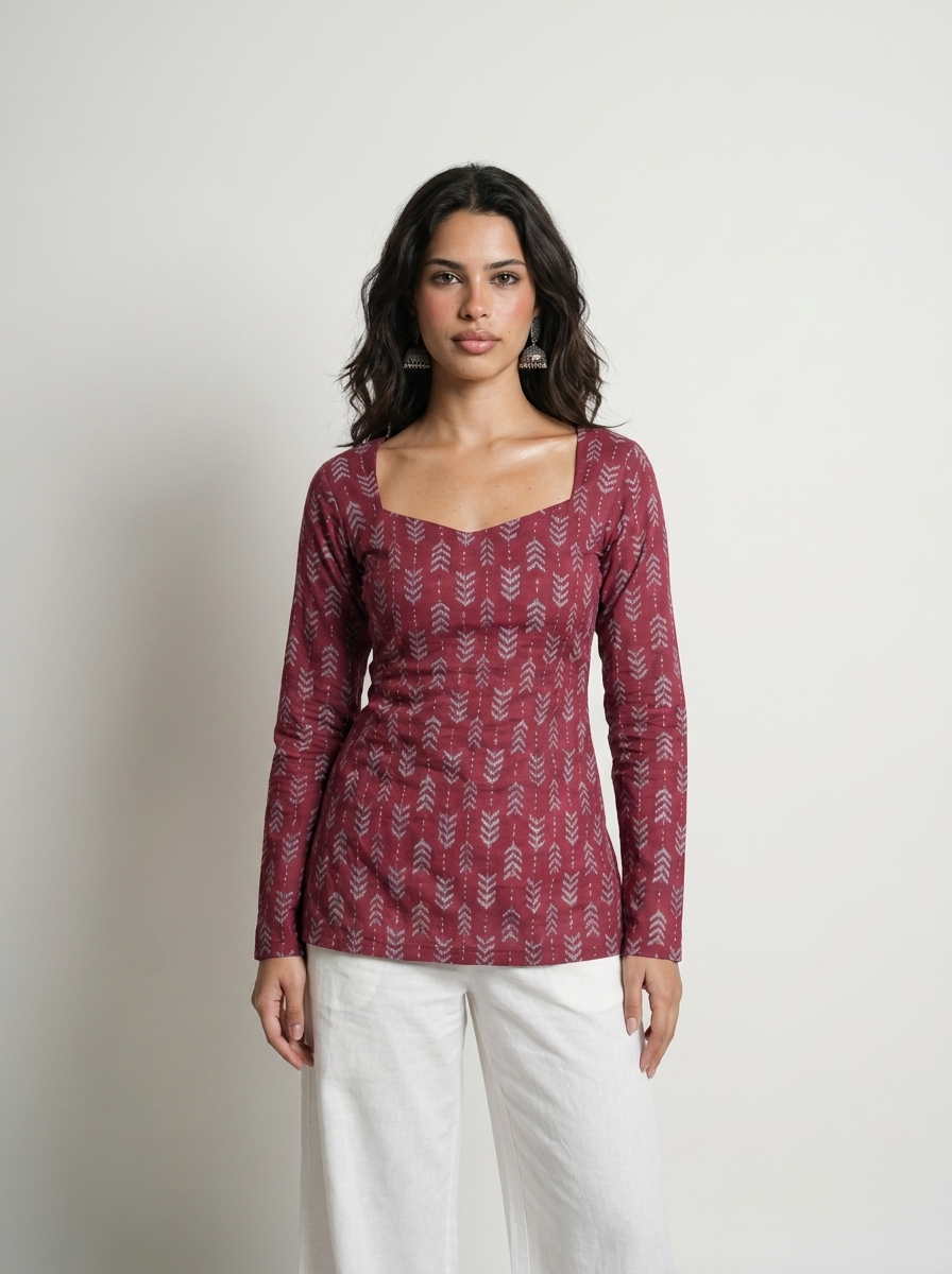 Raahi Full Sleeve Corset Kurti