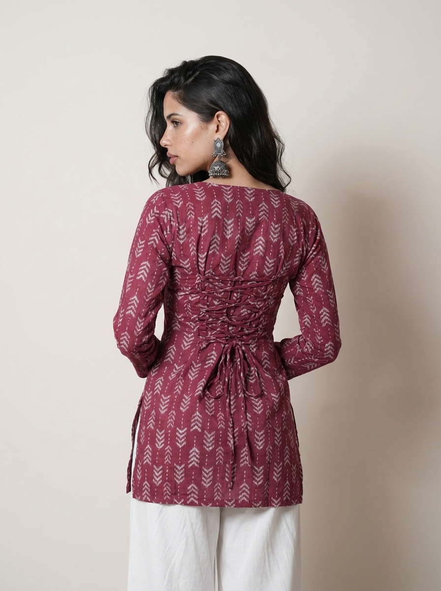 Raahi Full Sleeve Corset Kurti