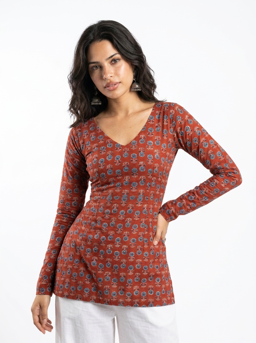ZAYA FULL SLEEVE CORSET KURTI