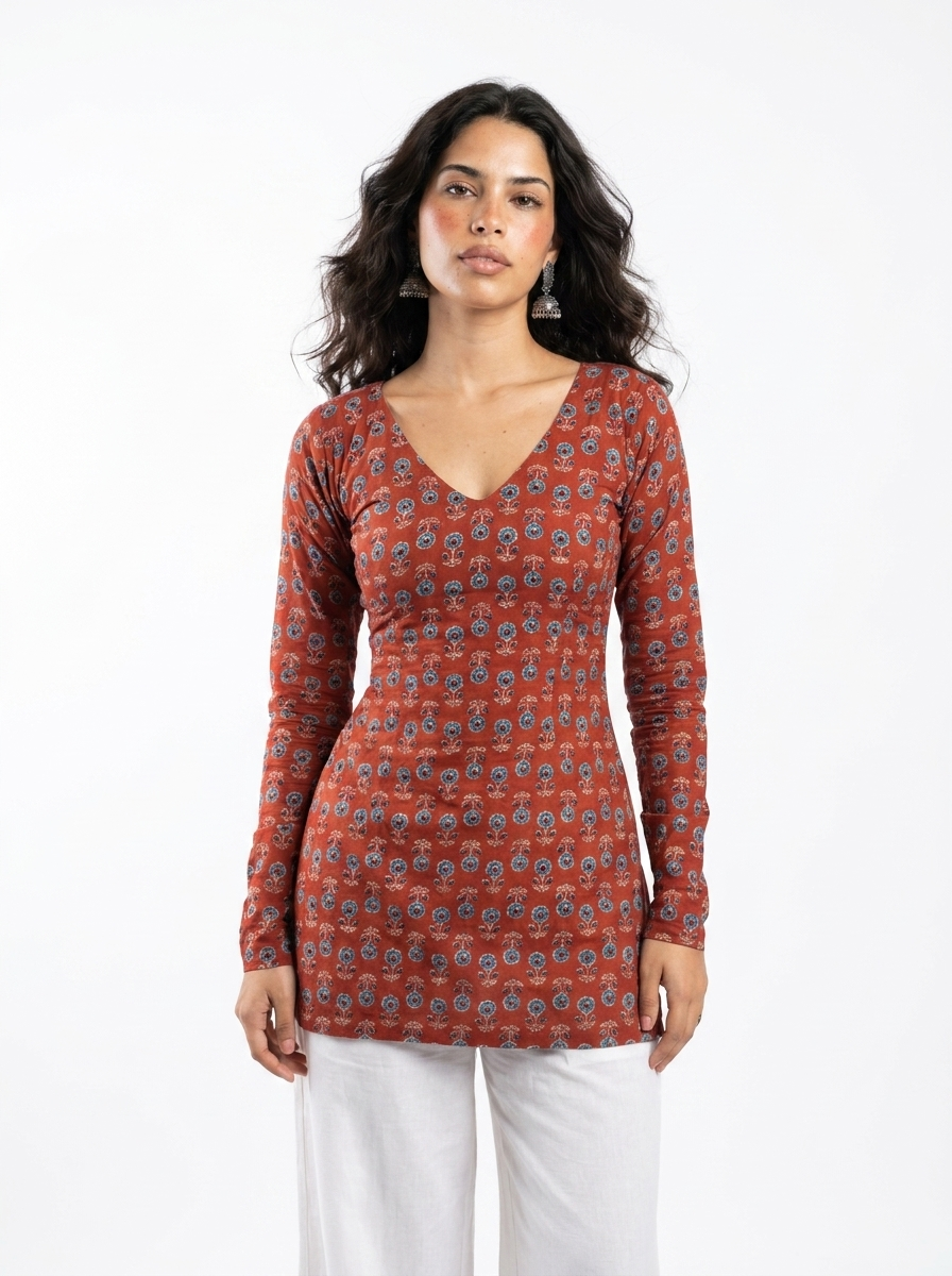 ZAYA FULL SLEEVE CORSET KURTI