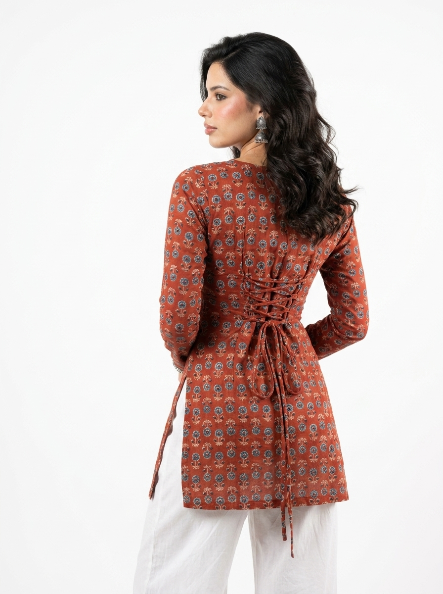 Zaya Full Sleeve Corset Kurti