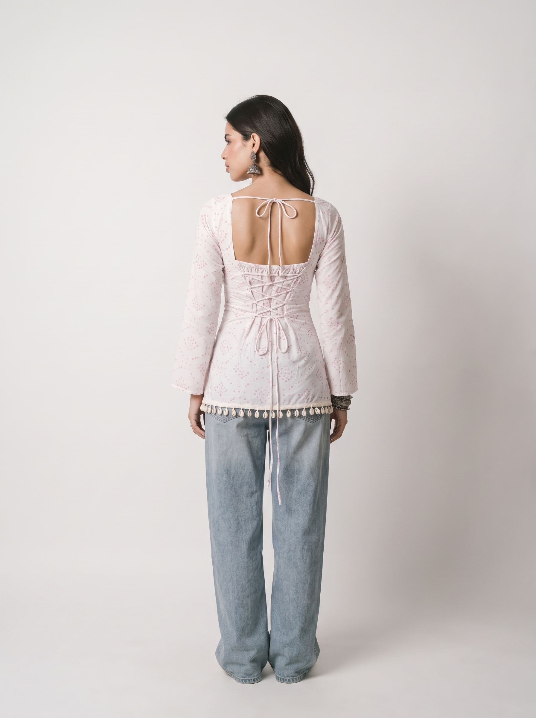 KHUSHBU DEEP BACK KURTI