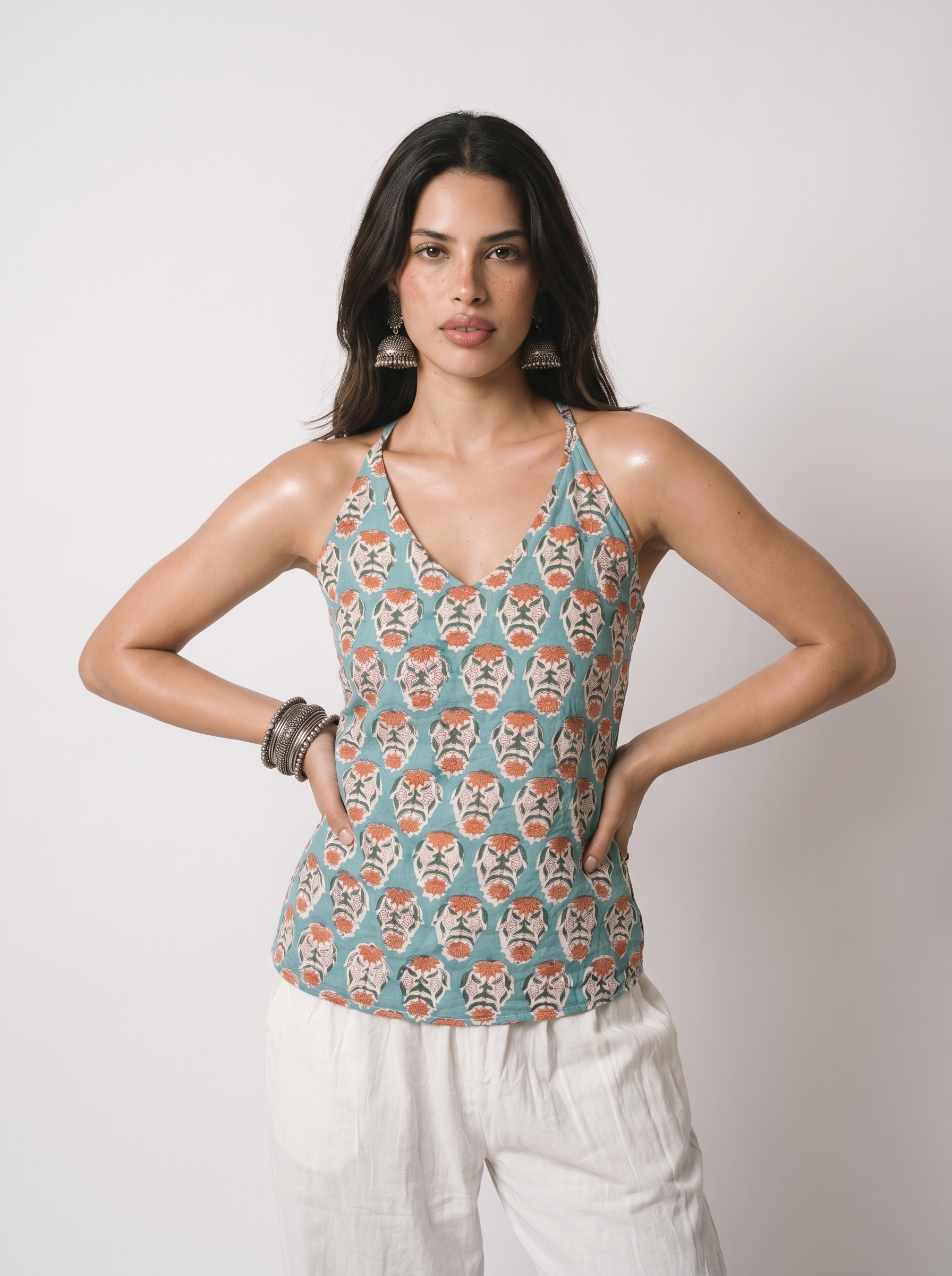 FIROZA HALTER NECK TOP