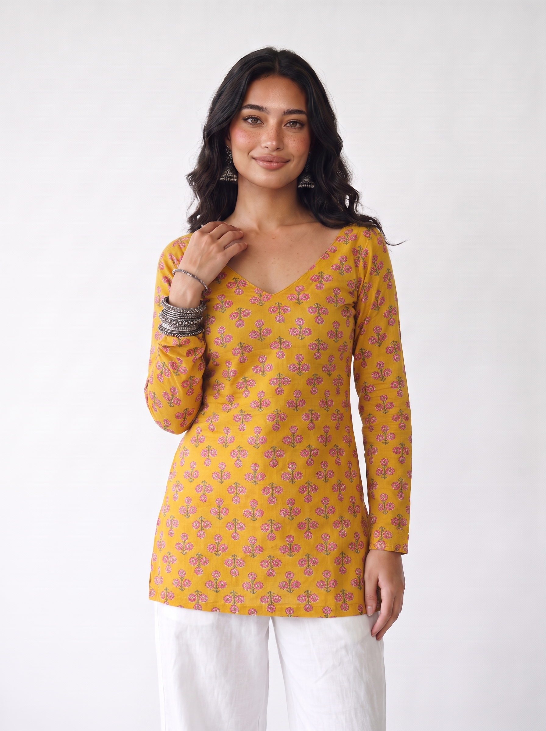 Hunar Deep Back Kurti