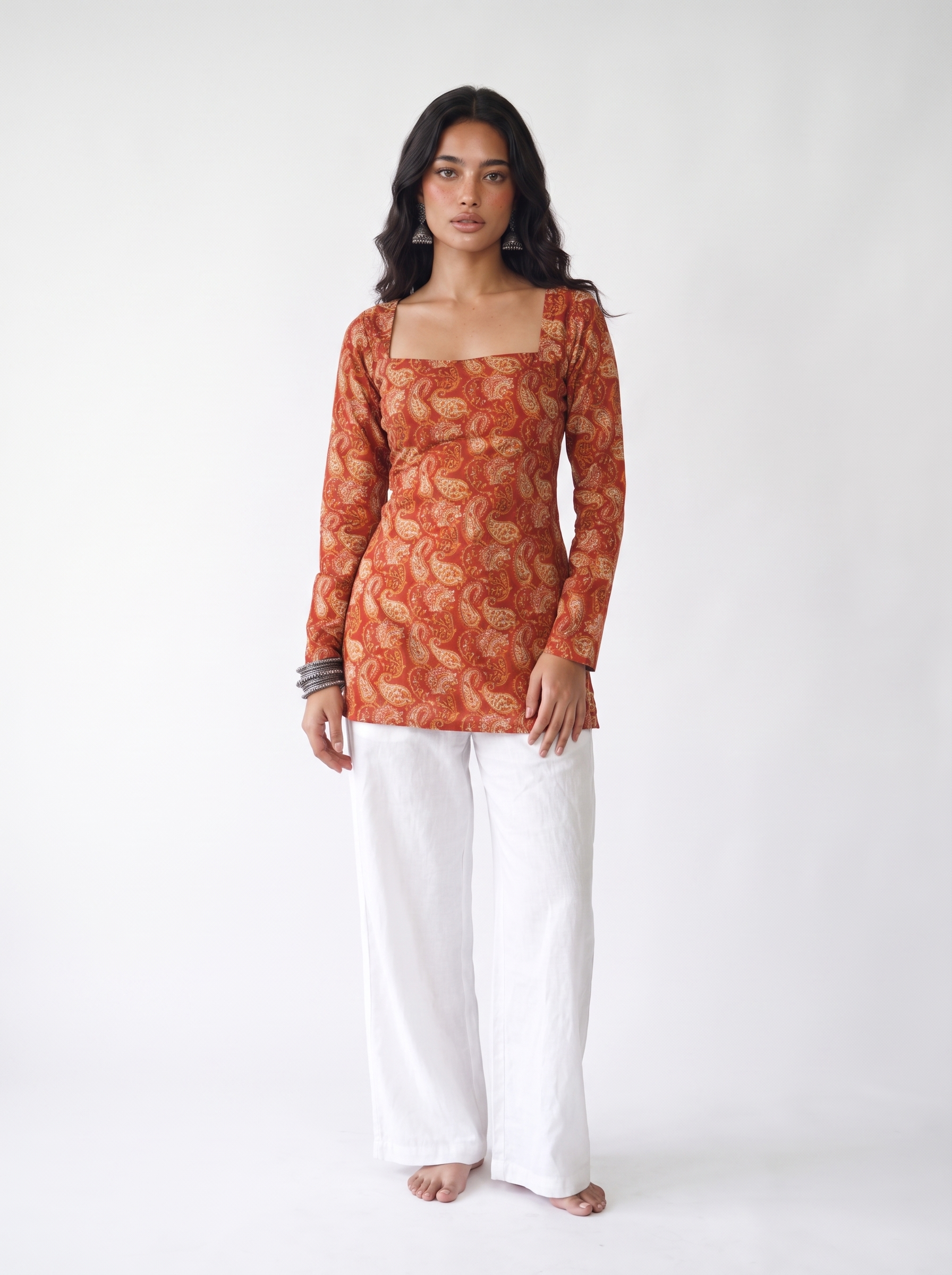 Ira Full Sleeved Corset Back Kurti
