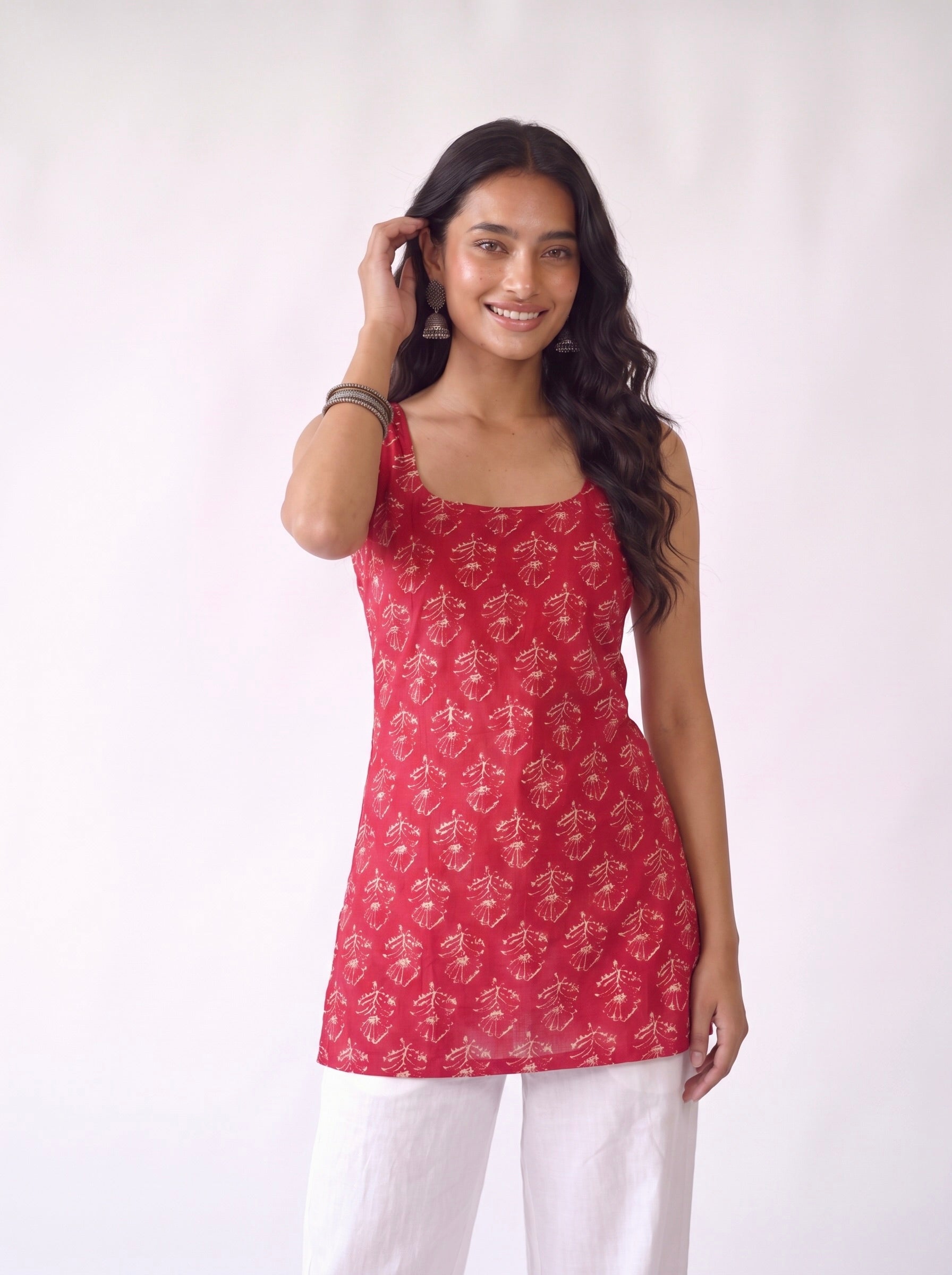 Izaa Criss Cross Back Kurti