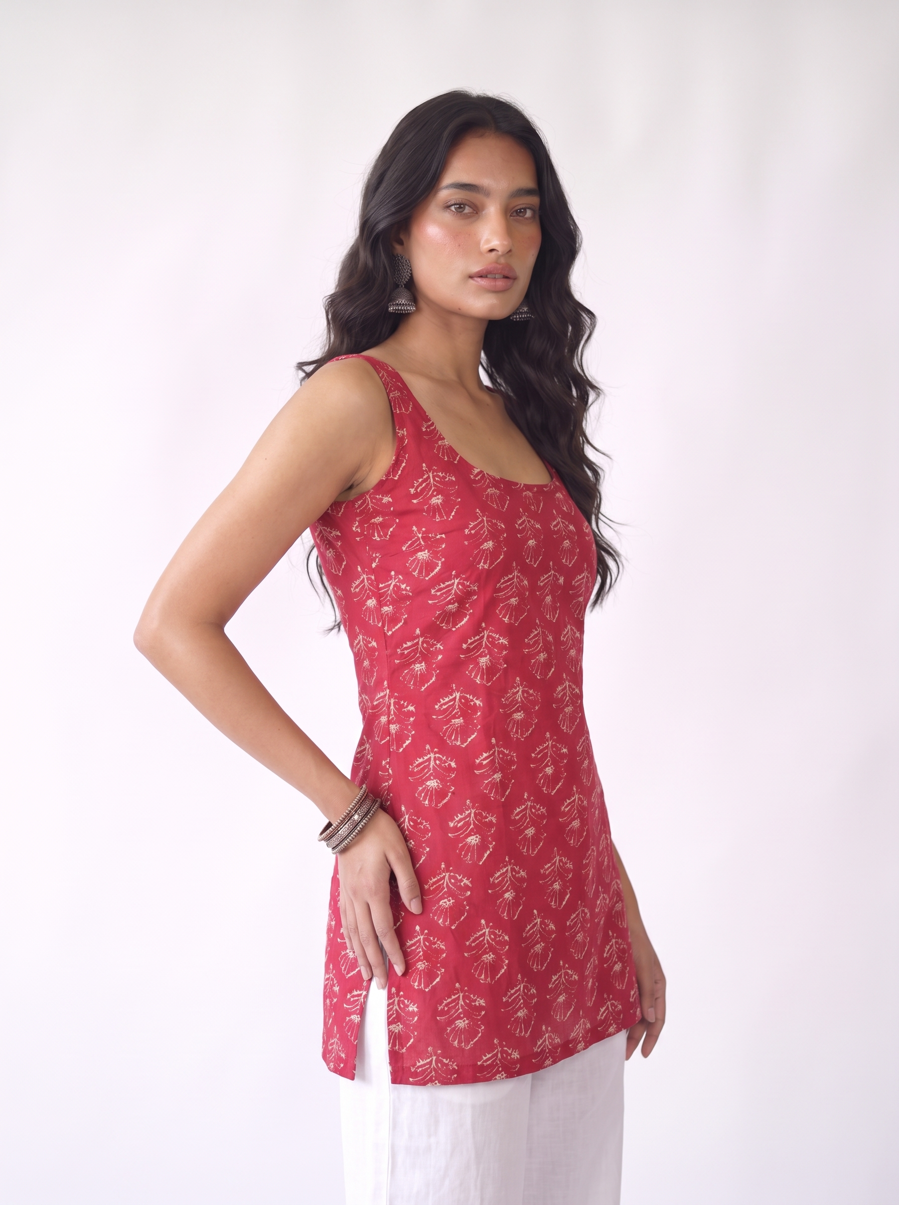 Izaa Criss Cross Back Kurti
