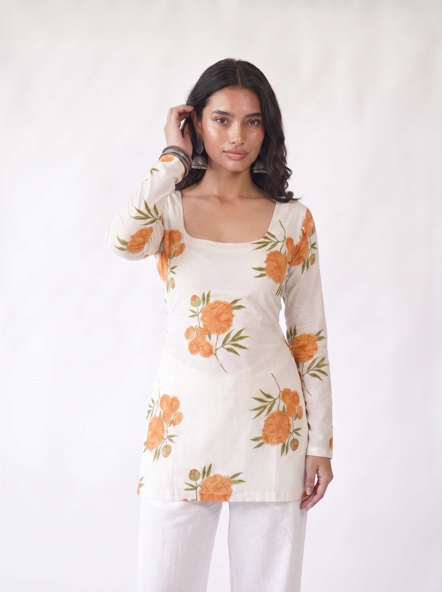 Evaya Full Sleeved Corset Back Kurti