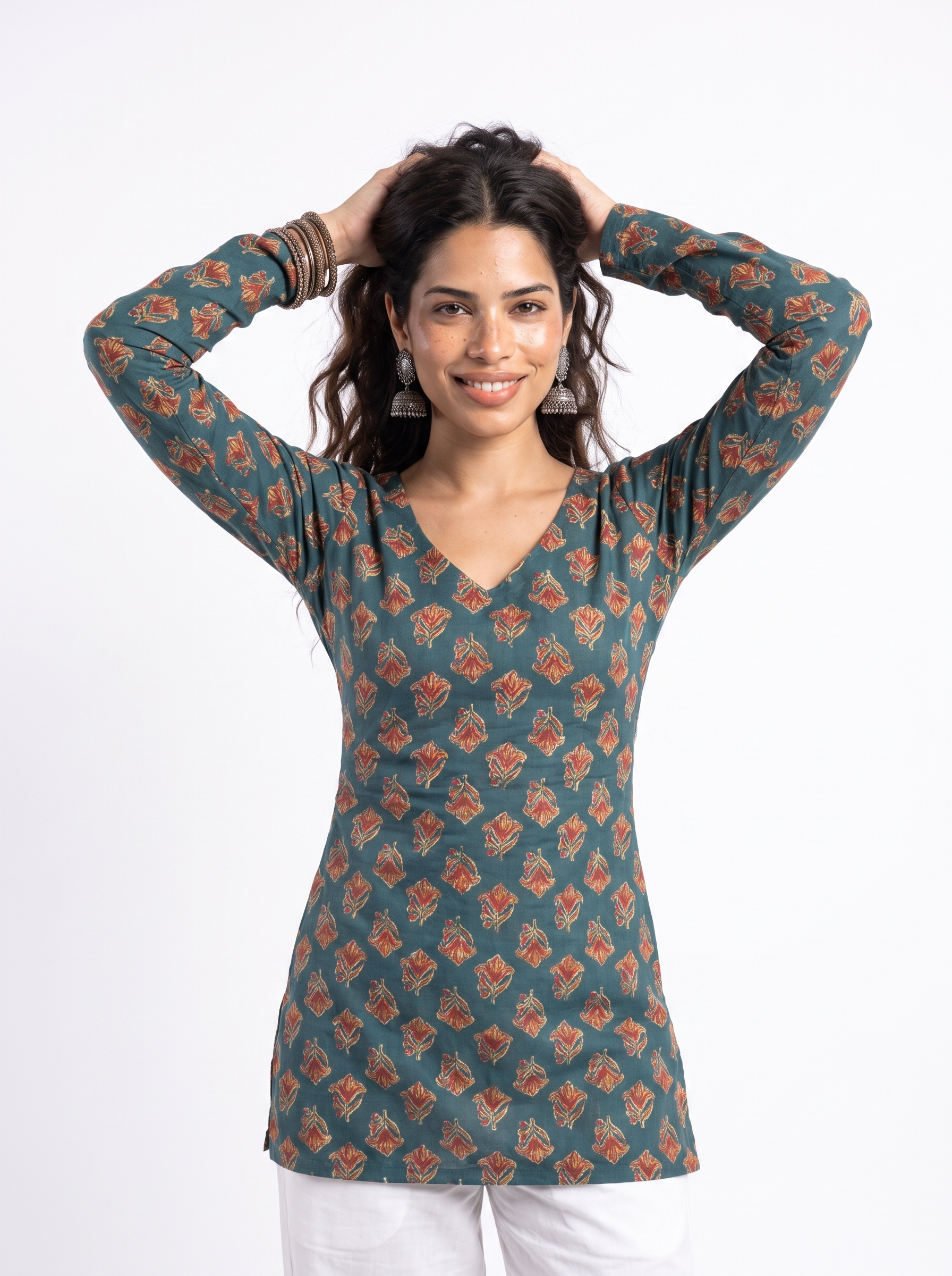 Naira Full Sleeve Corset Back Kurti