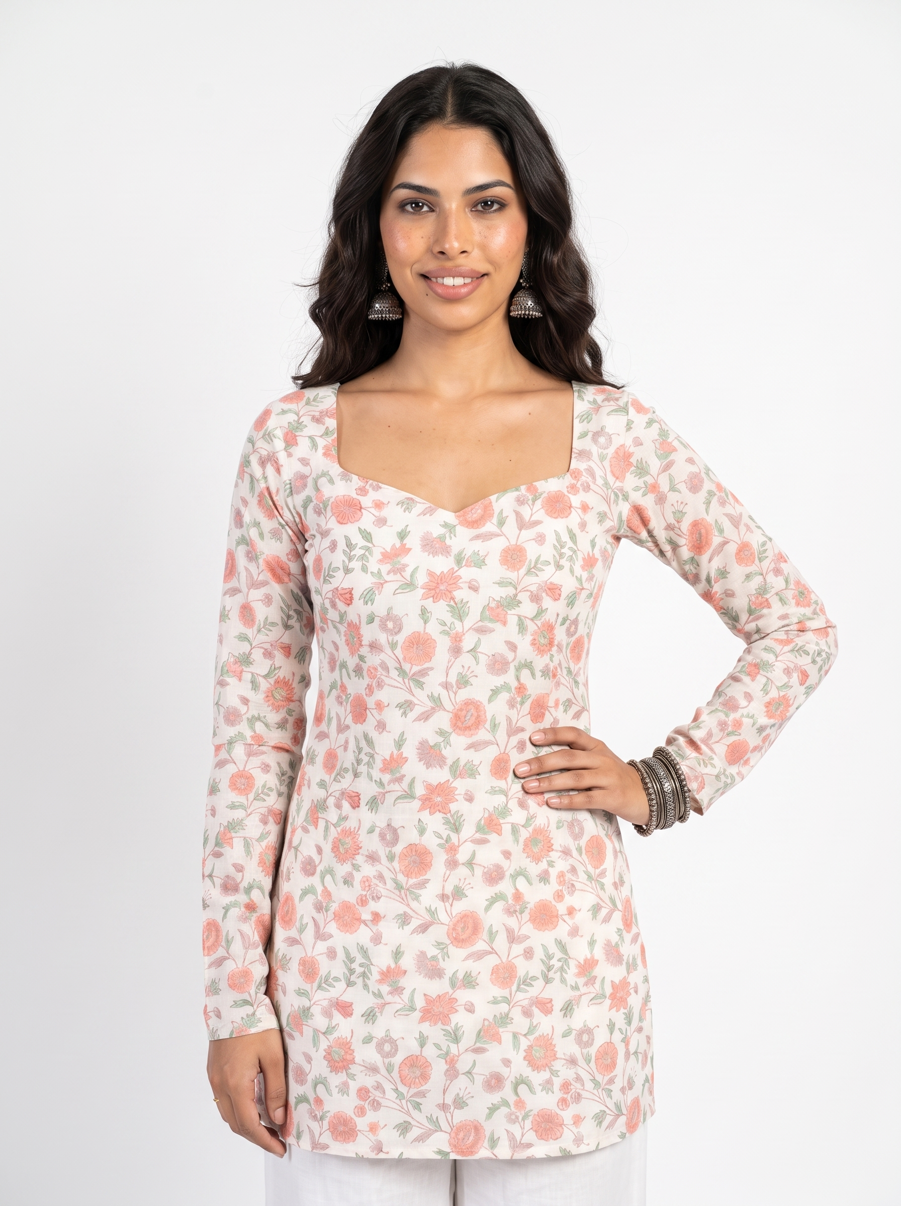 vaishni full sleeved corset back kurti