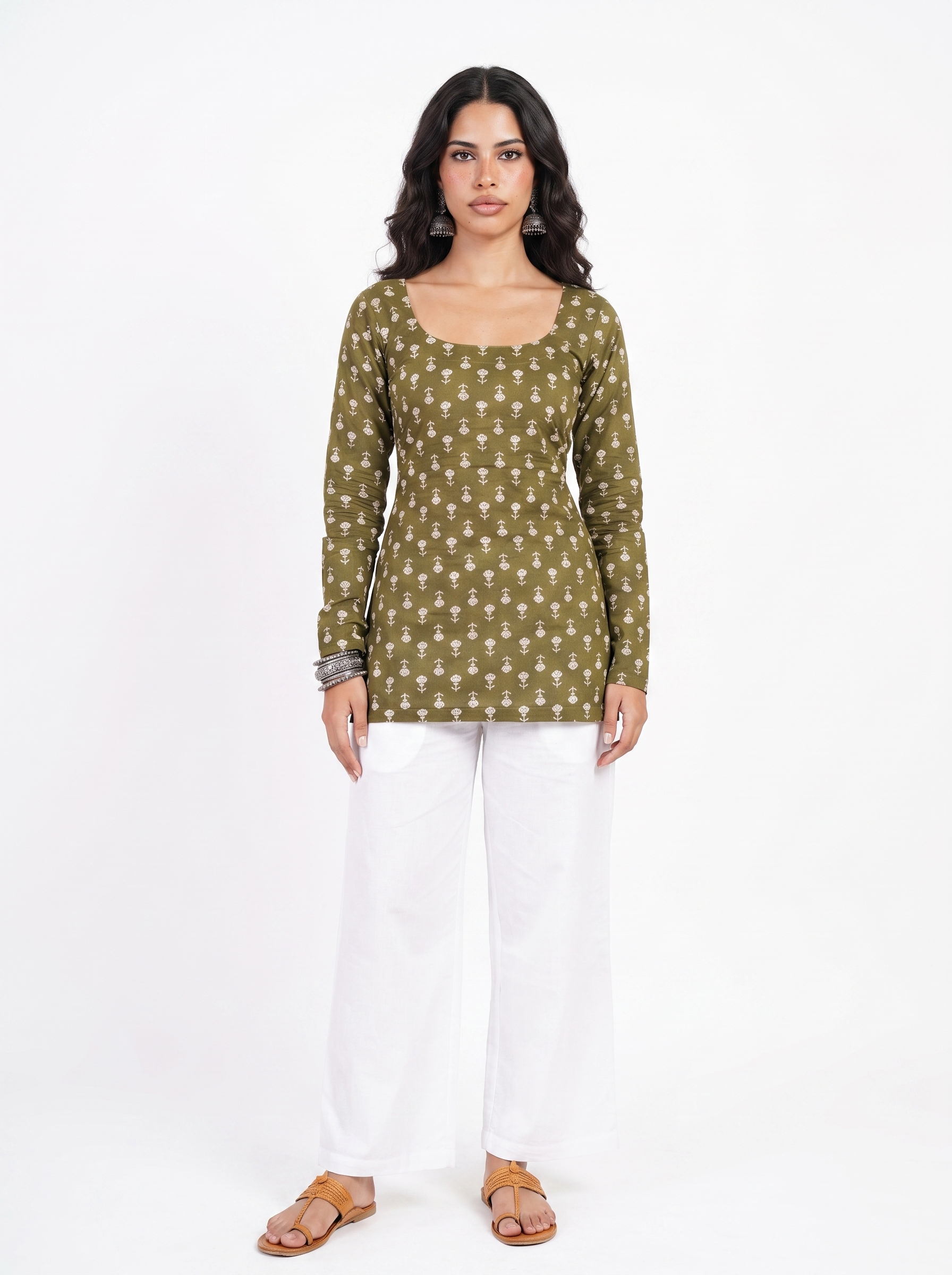 Saanu Full Sleeve Corset Kurti