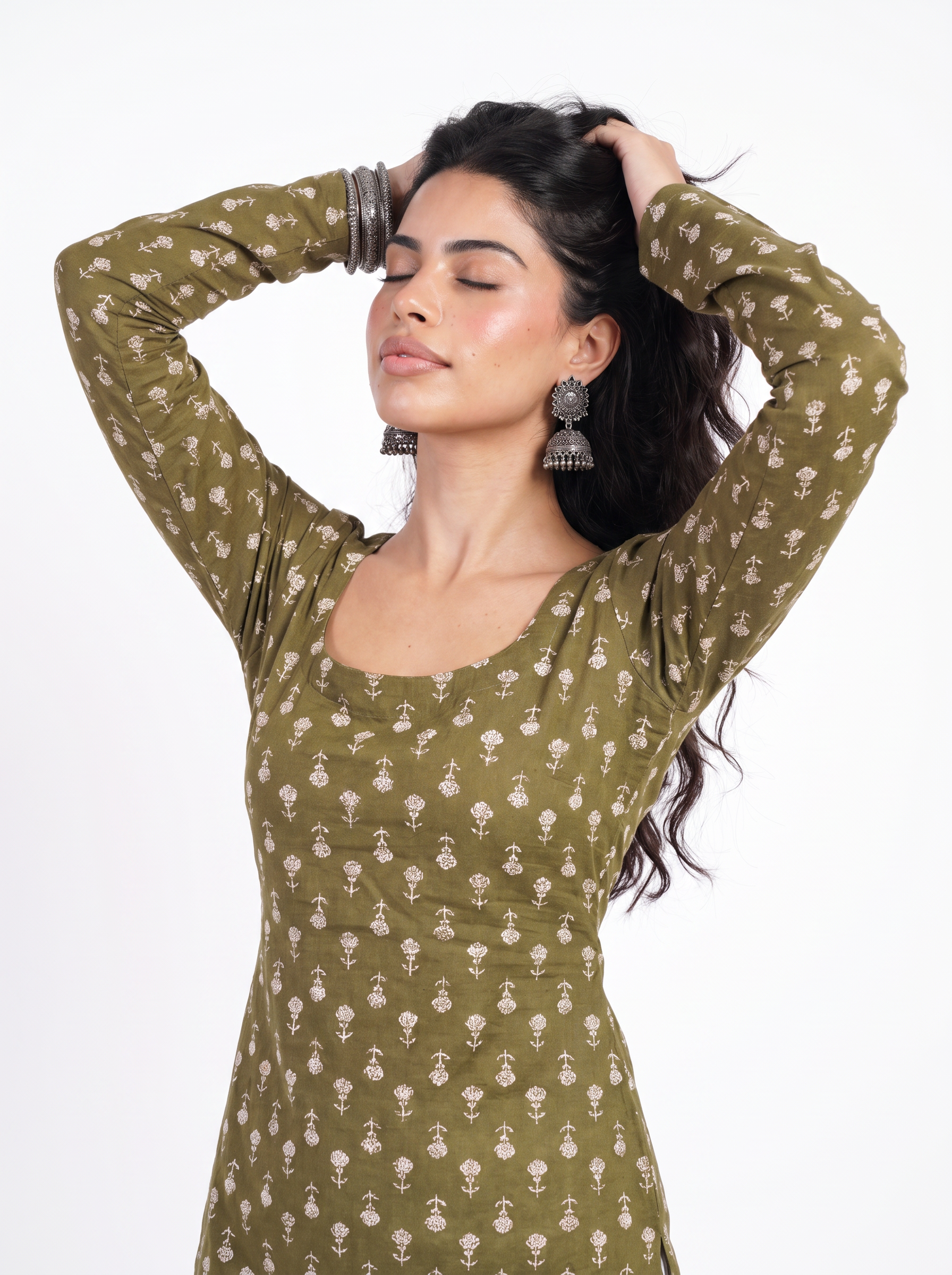 Saanu Full Sleeve Corset Kurti