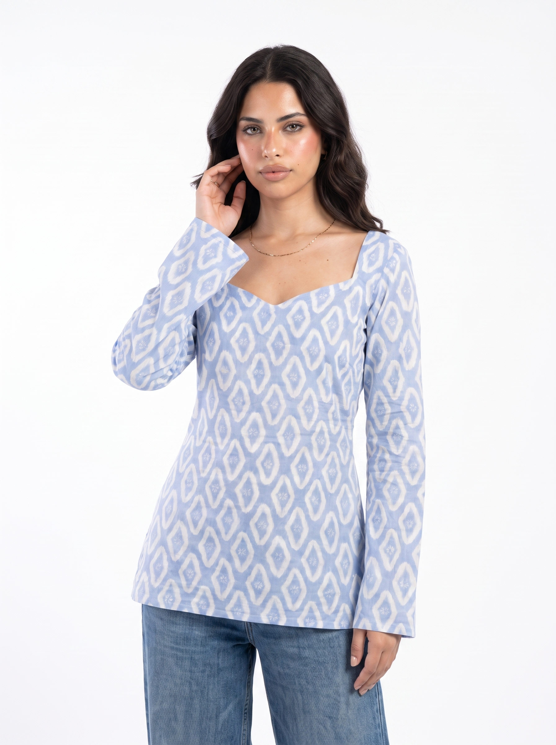 FAIZA DEEP BACK KURTI