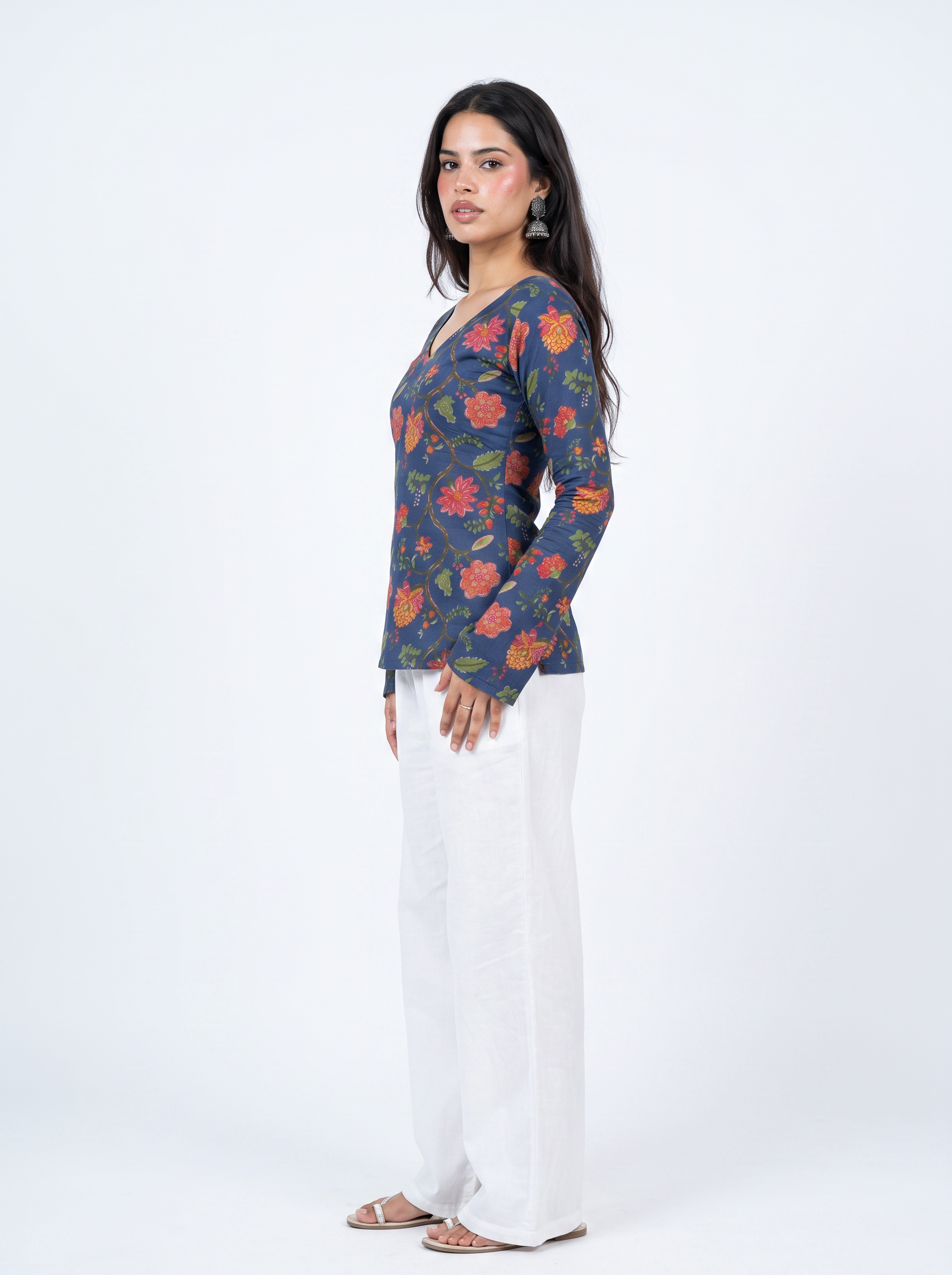 Rooh Side Bend Deep Back Kurti