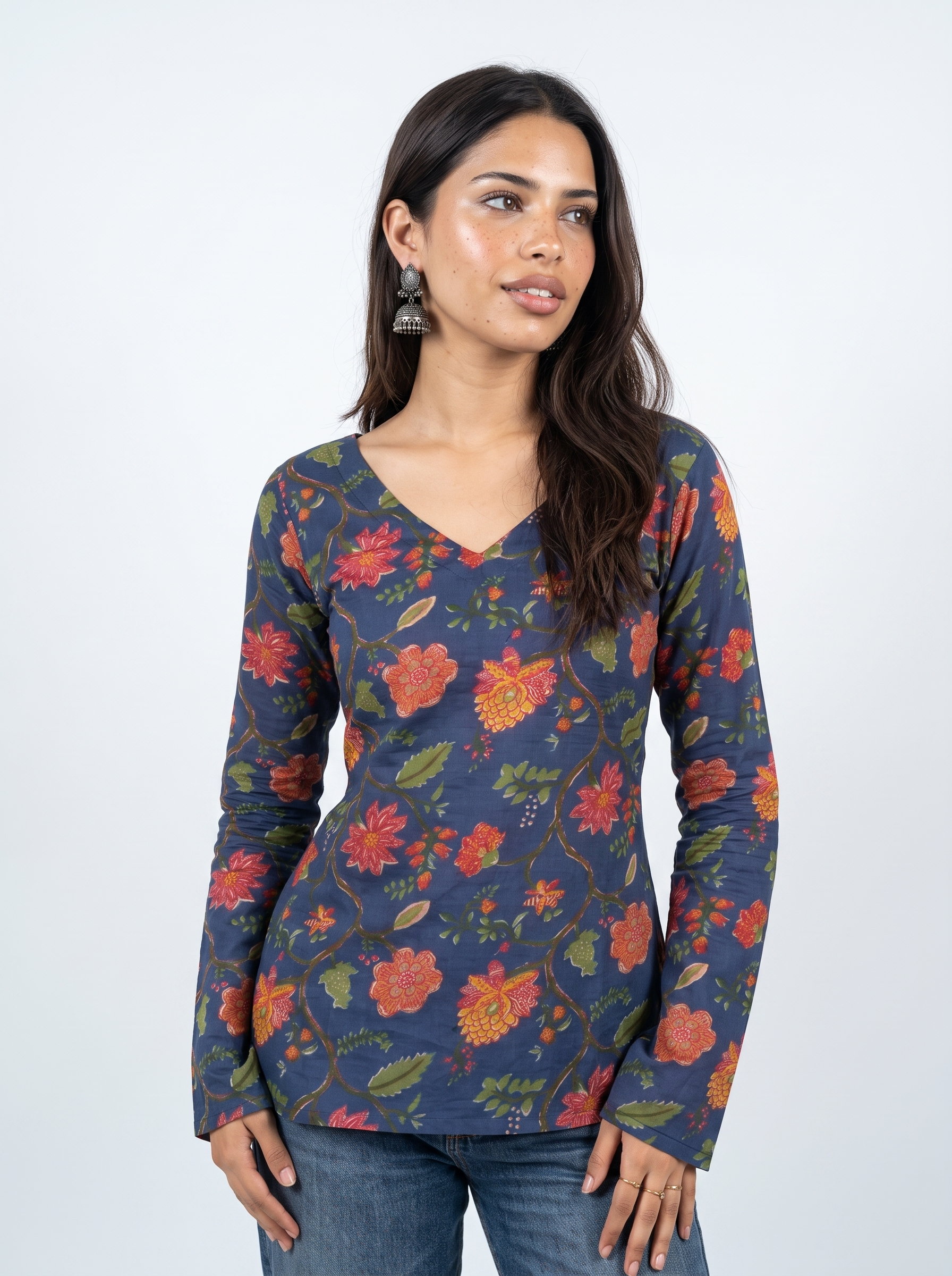 Rooh Side Bend Deep Back Kurti