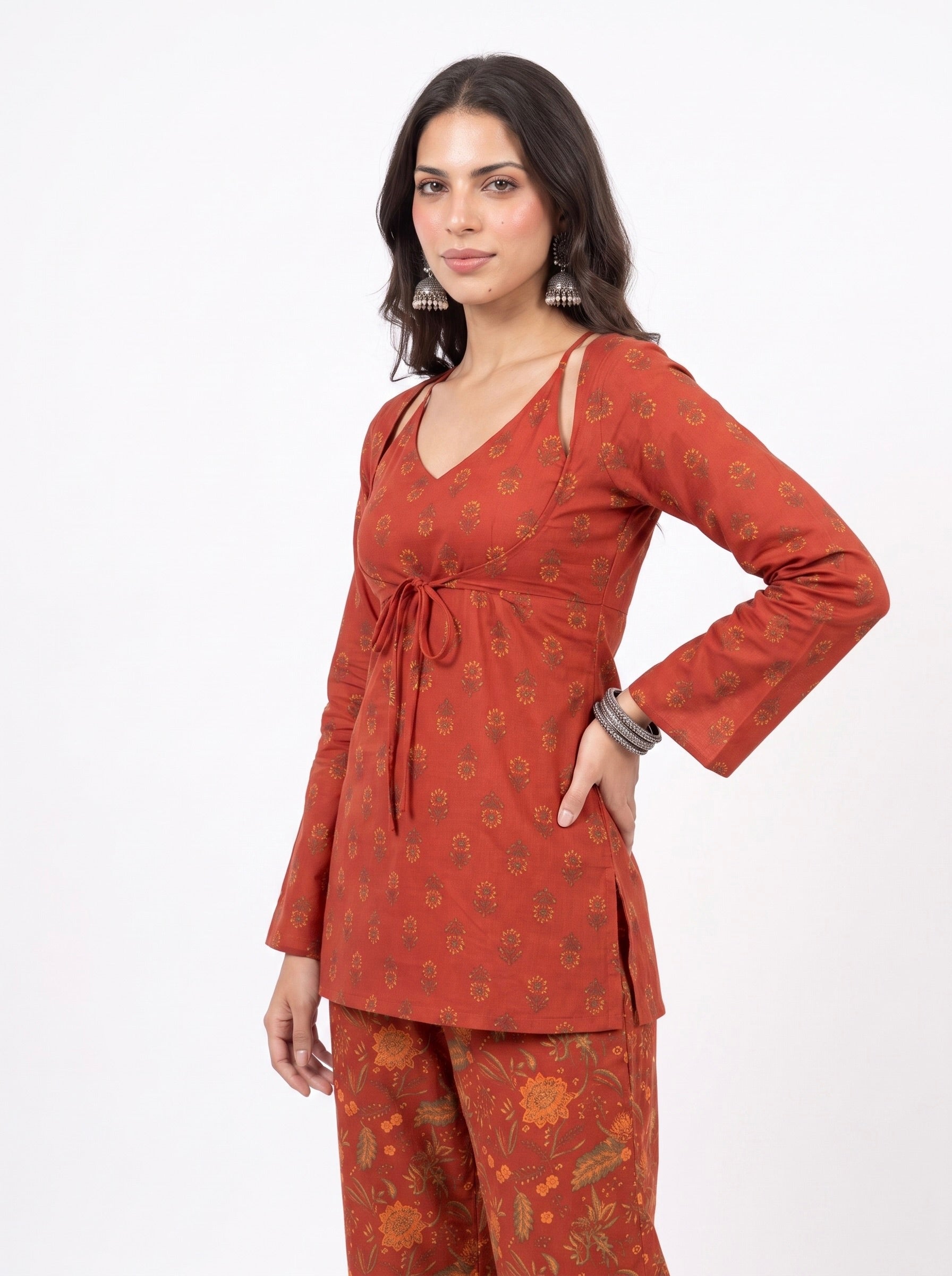 Aarna attached jacket set