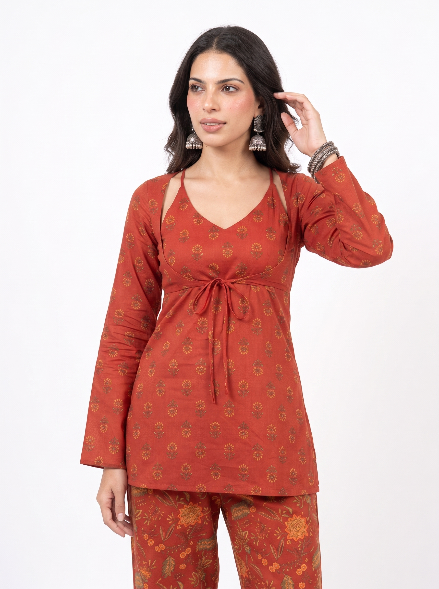 Aarna attached jacket set