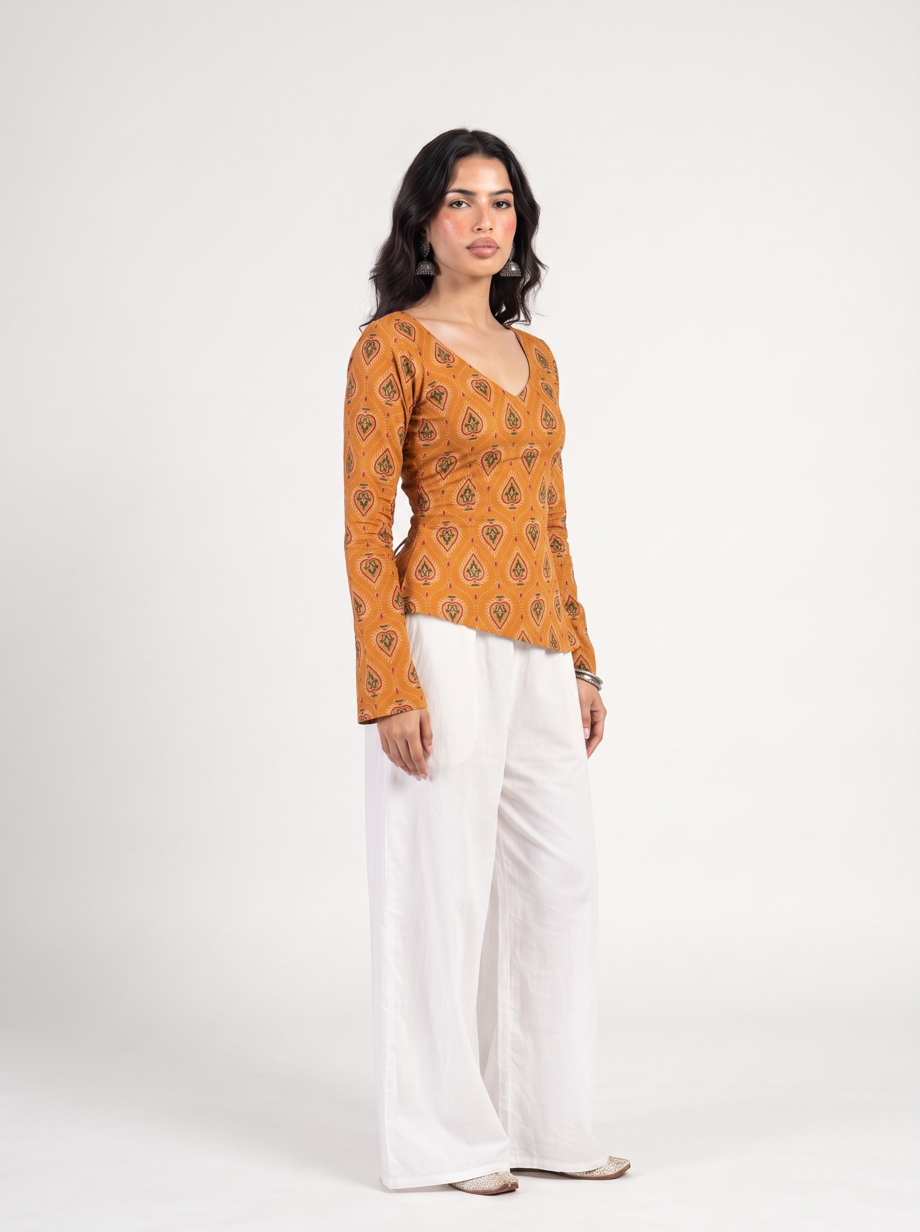 Kashni Side Bend Corset Back Kurti
