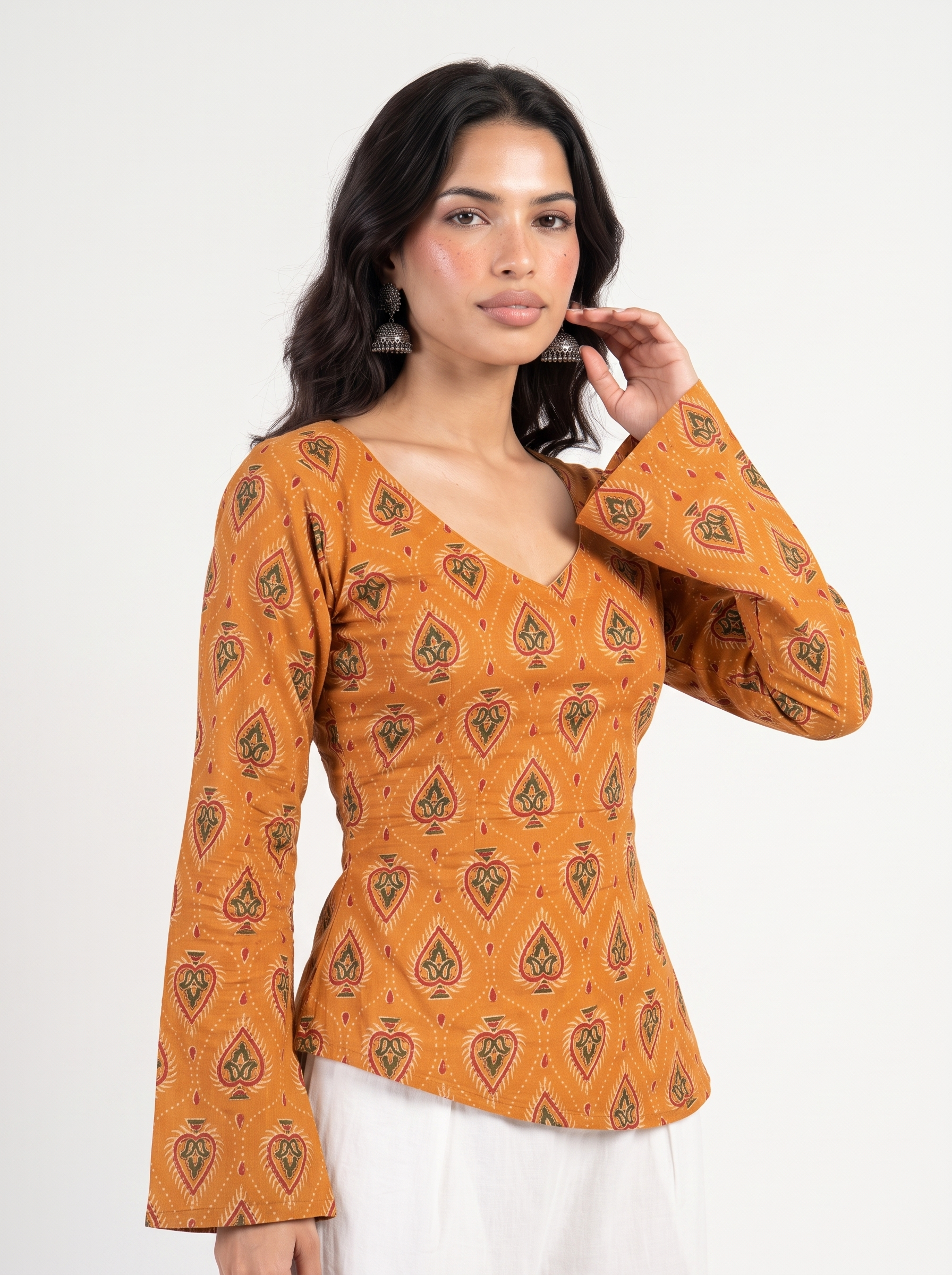 Kashni Side Bend Corset Back Kurti