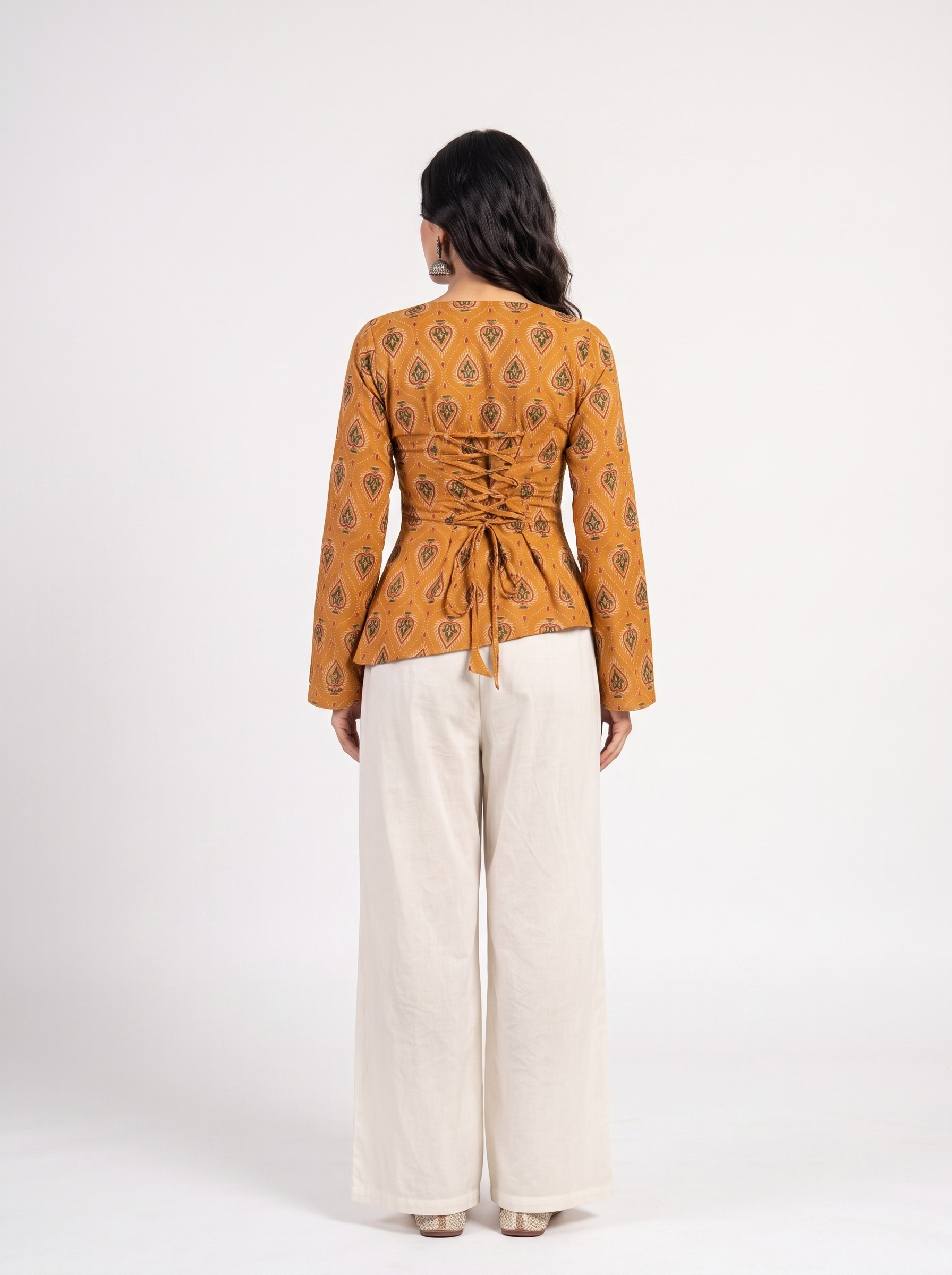 Kashni Side Bend Corset Back Kurti