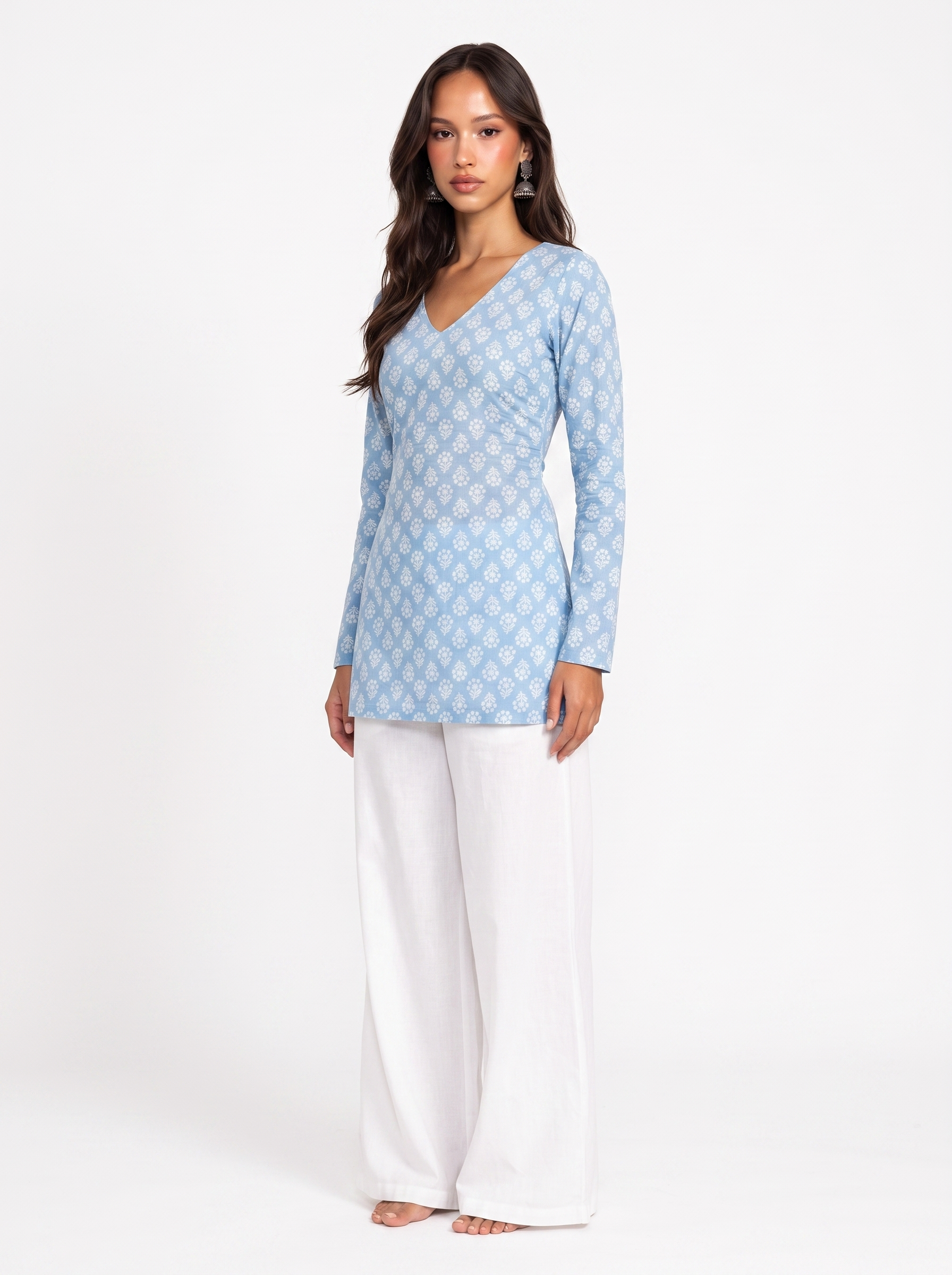 ISHA FULL SLEEVED CORSET BACK KURTI