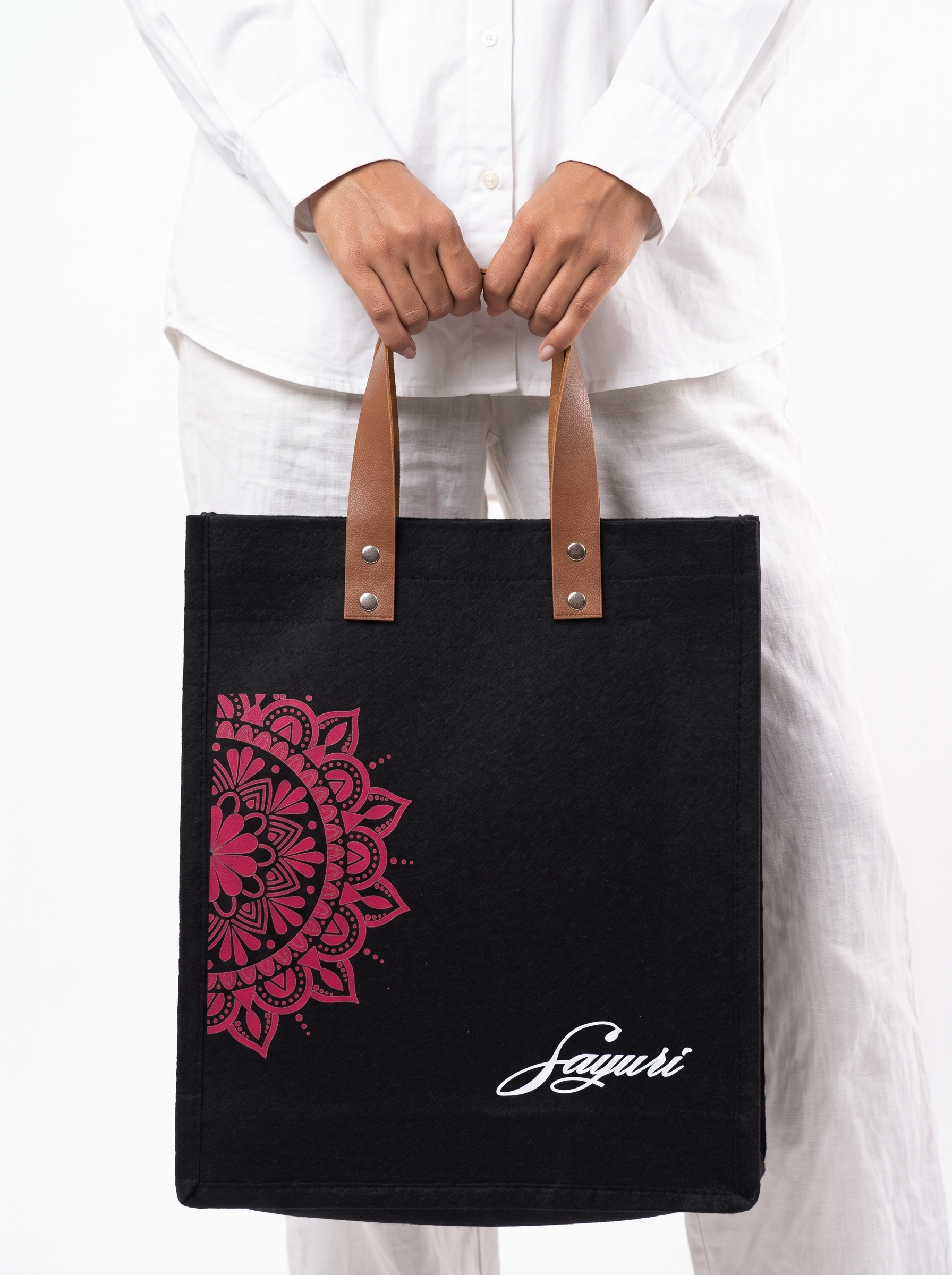 Black tote bag