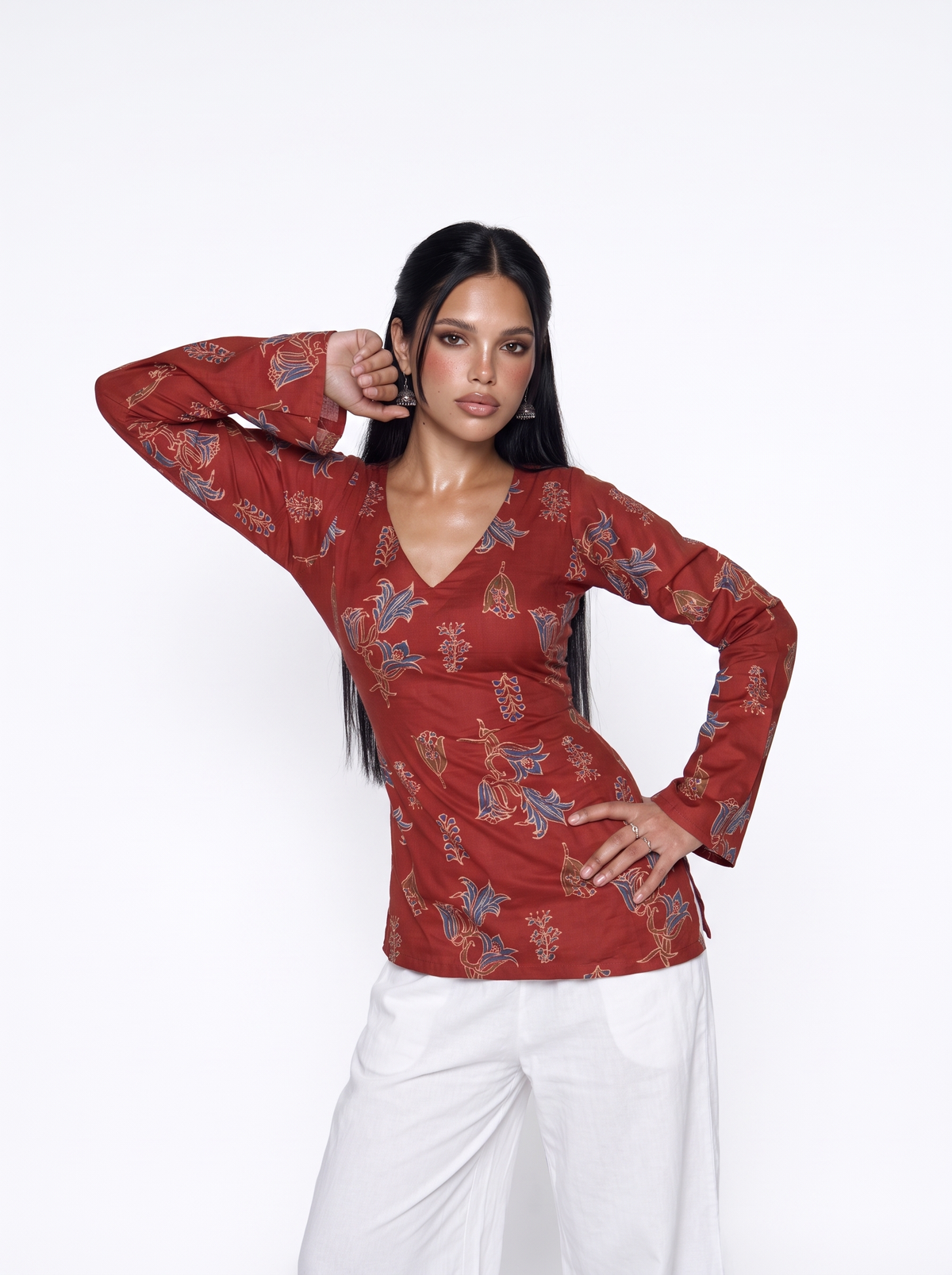 Sasha Bell Sleeve Corset Kurti