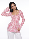 Lily Bell Sleeved Corset Back Kurti
