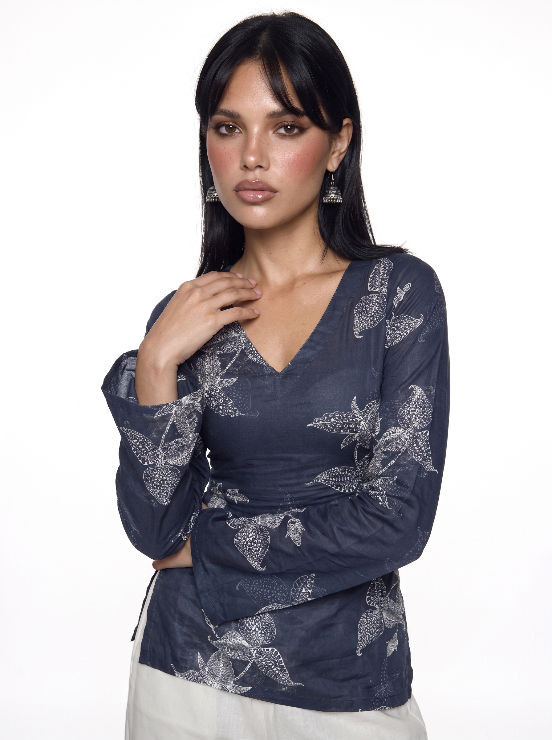 Aisha Bell Sleeve Corset Kurti
