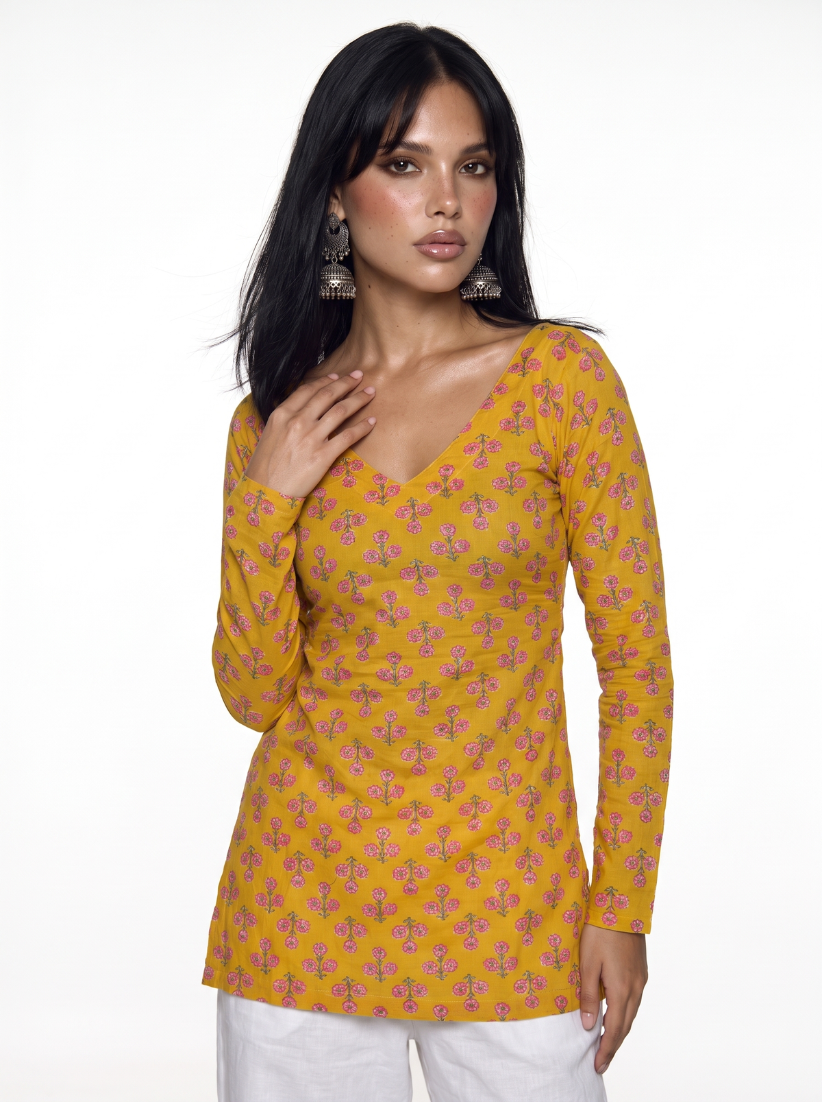 Hunar Deep Back Kurti