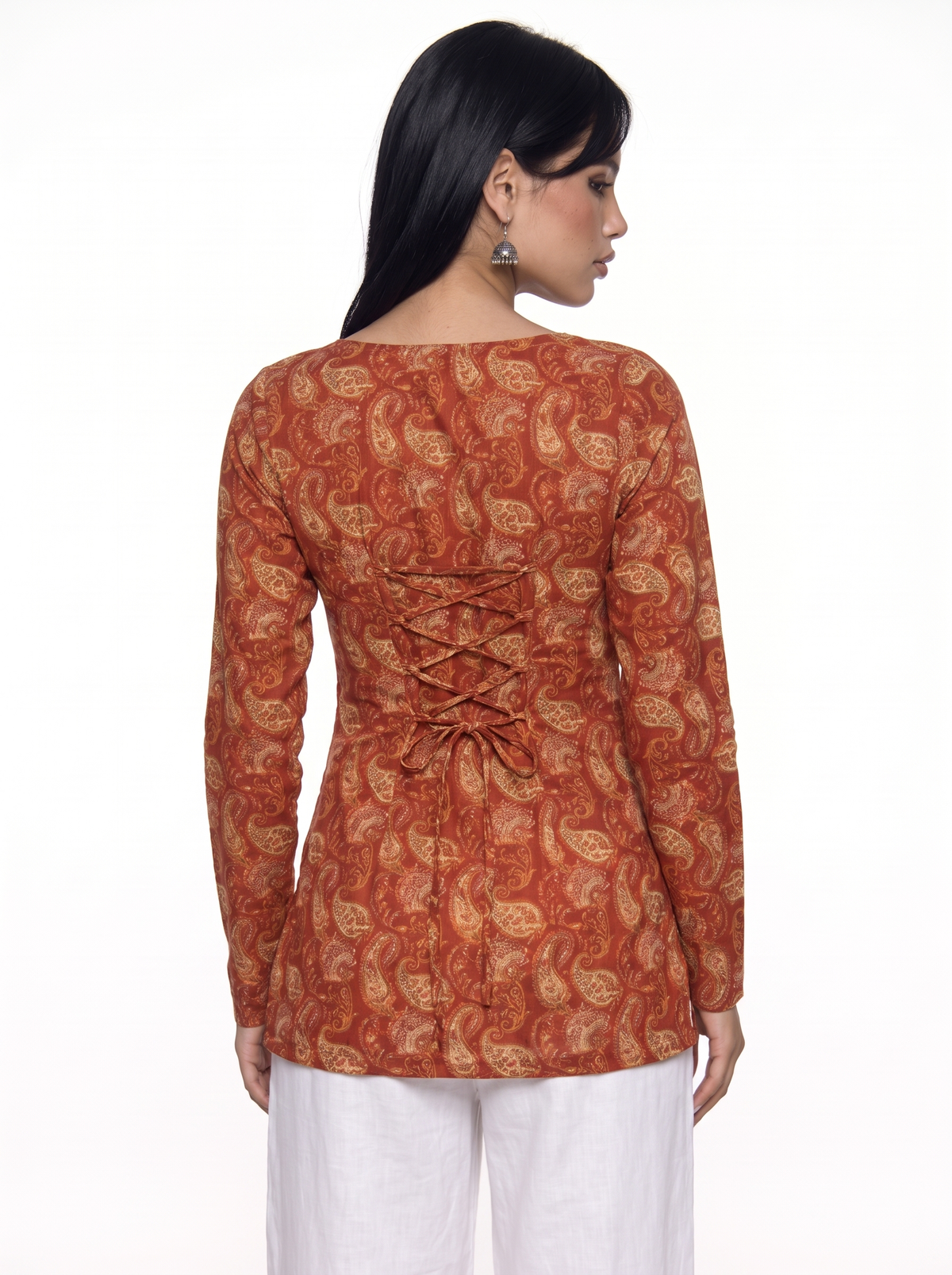 Ira Full Sleeved Corset Back Kurti