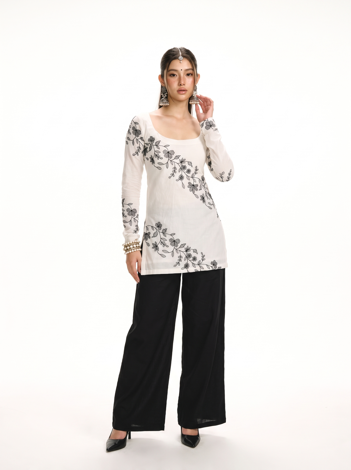 Zisha Deep Back Kurti