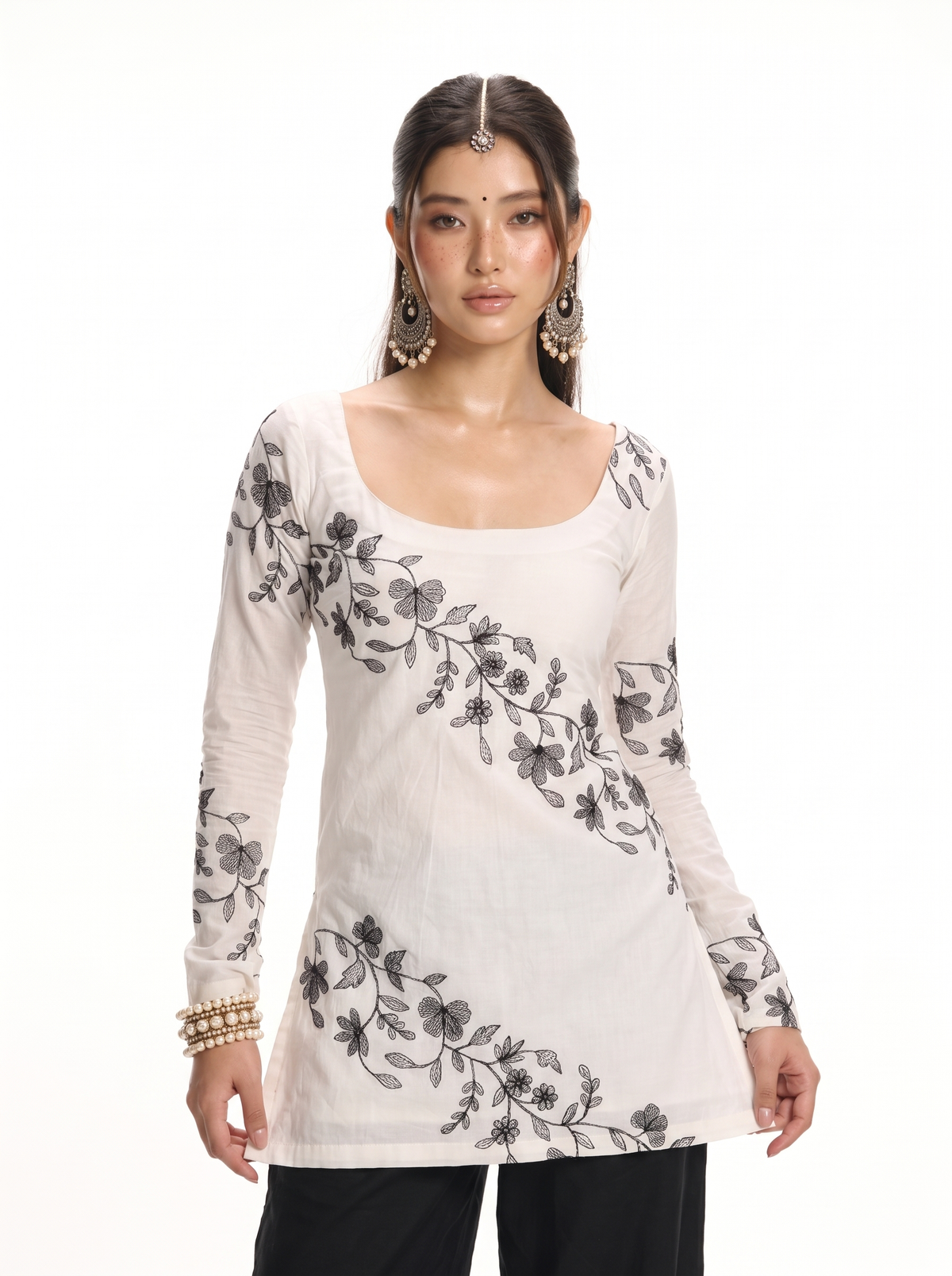 Zisha Deep Back Kurti